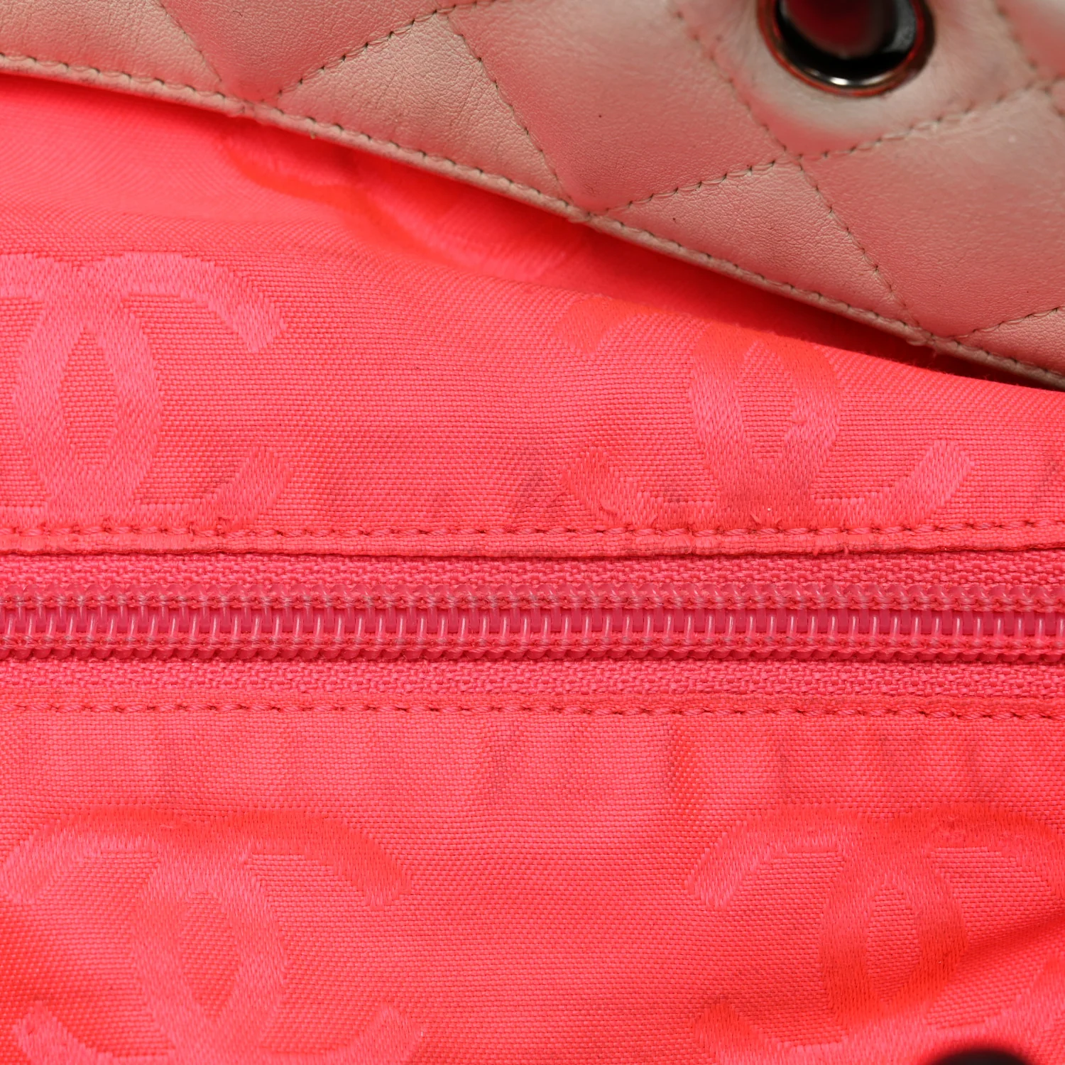 Calfskin Quilted Medium Cambon Tote White Black - Image 15