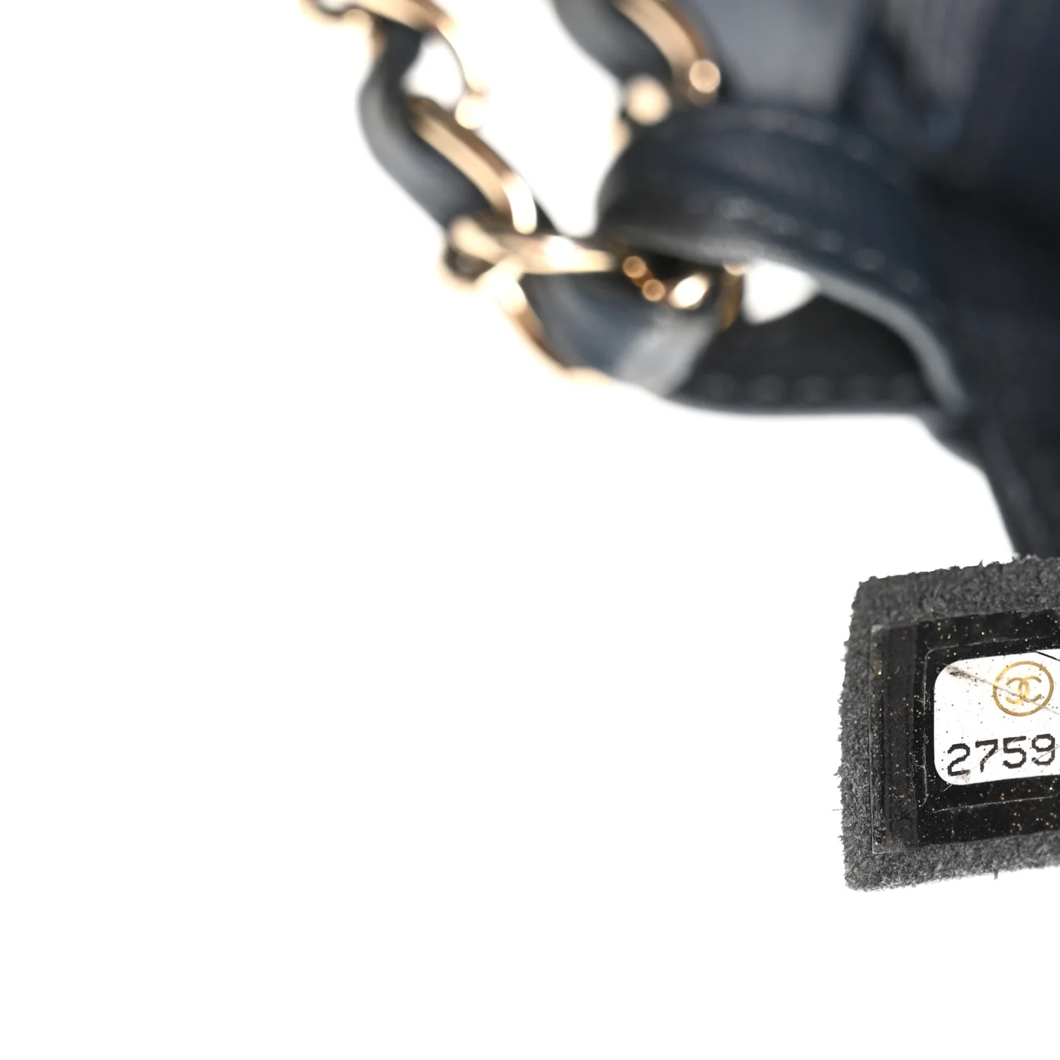 Calfskin Quilted Medium Daily Chevron Flap Navy Blue - Image 7