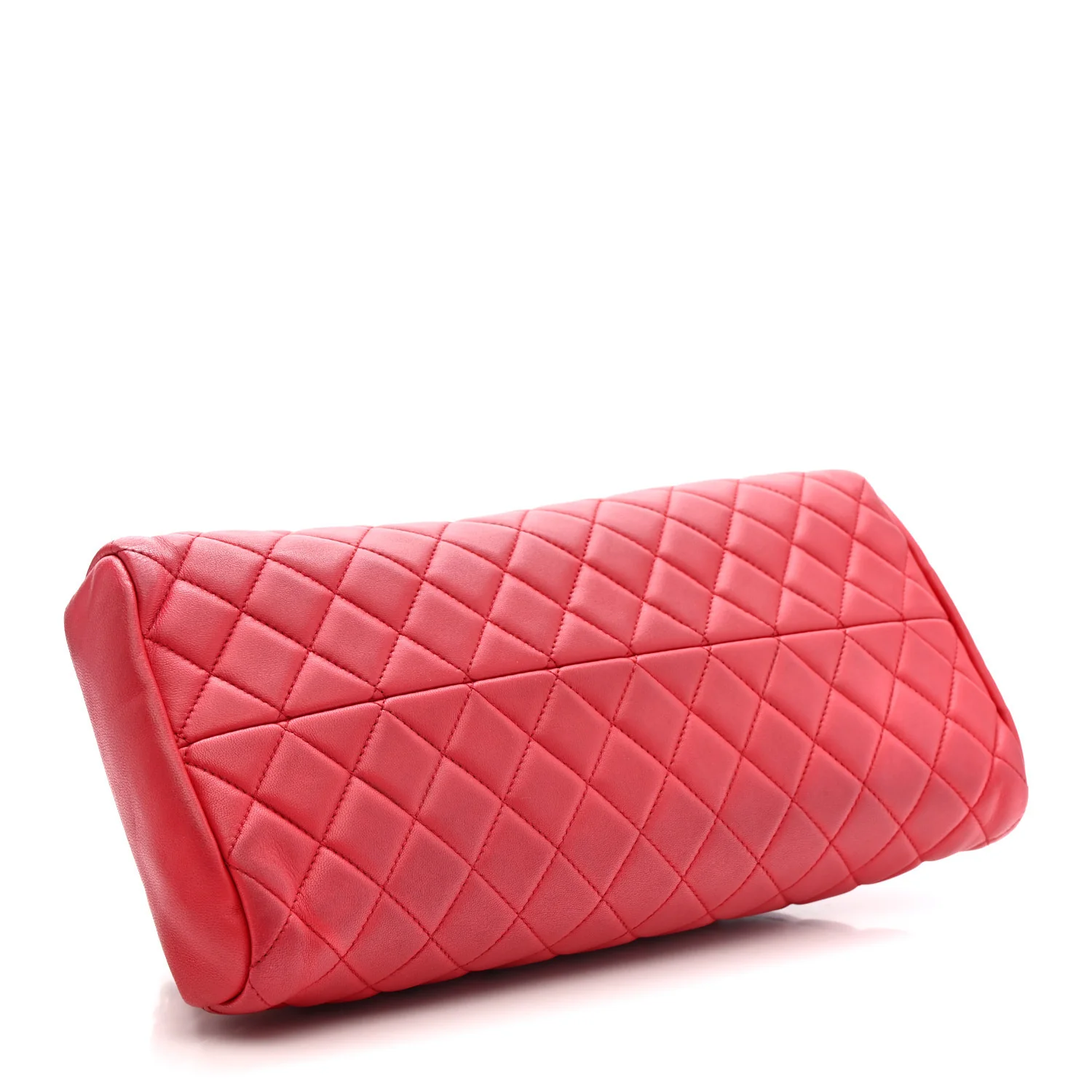 Calfskin Quilted Medium Just Mademoiselle Bowling Bag Red - Image 4