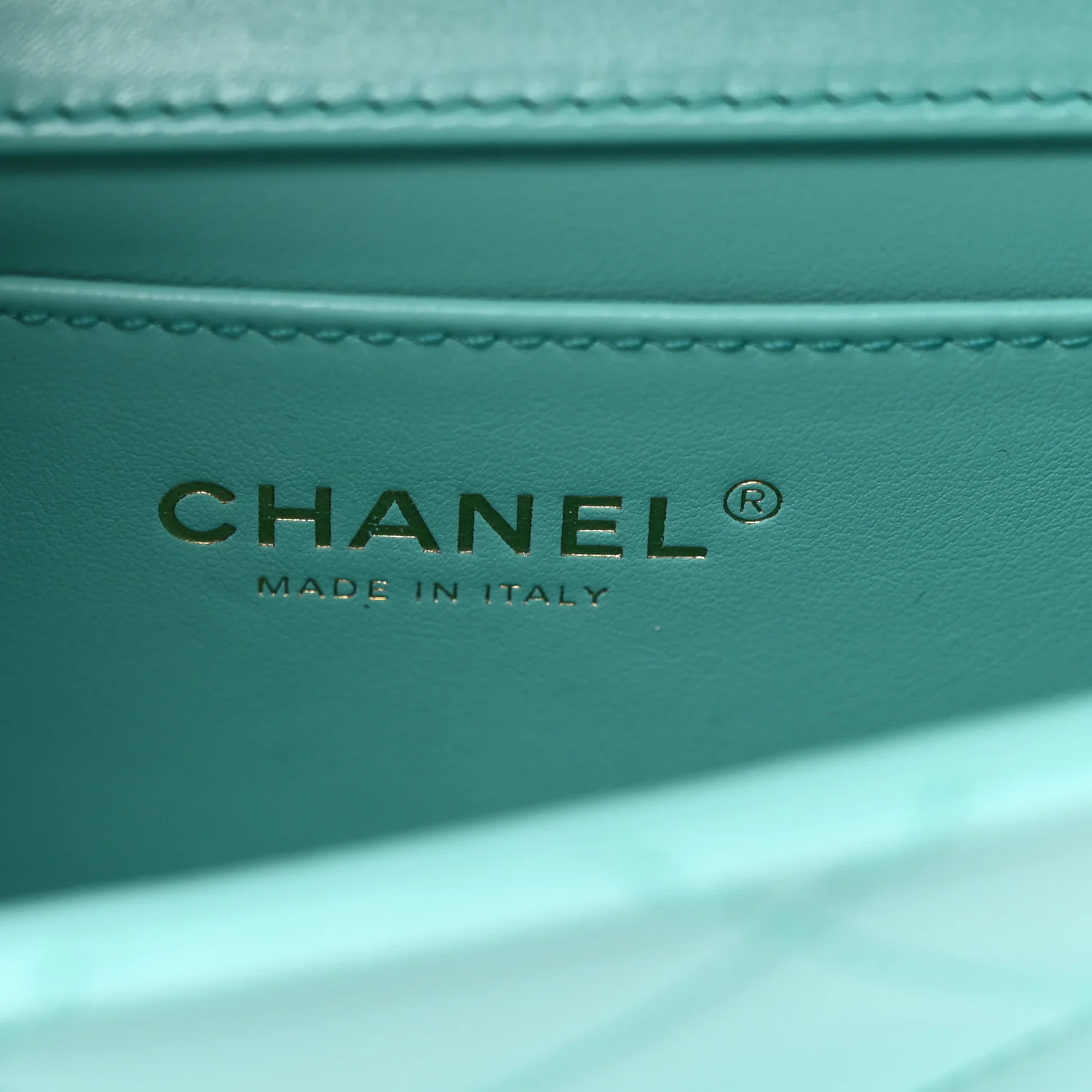 Calfskin Quilted Mini Perfect Fit Flap Turquoise - Image 6