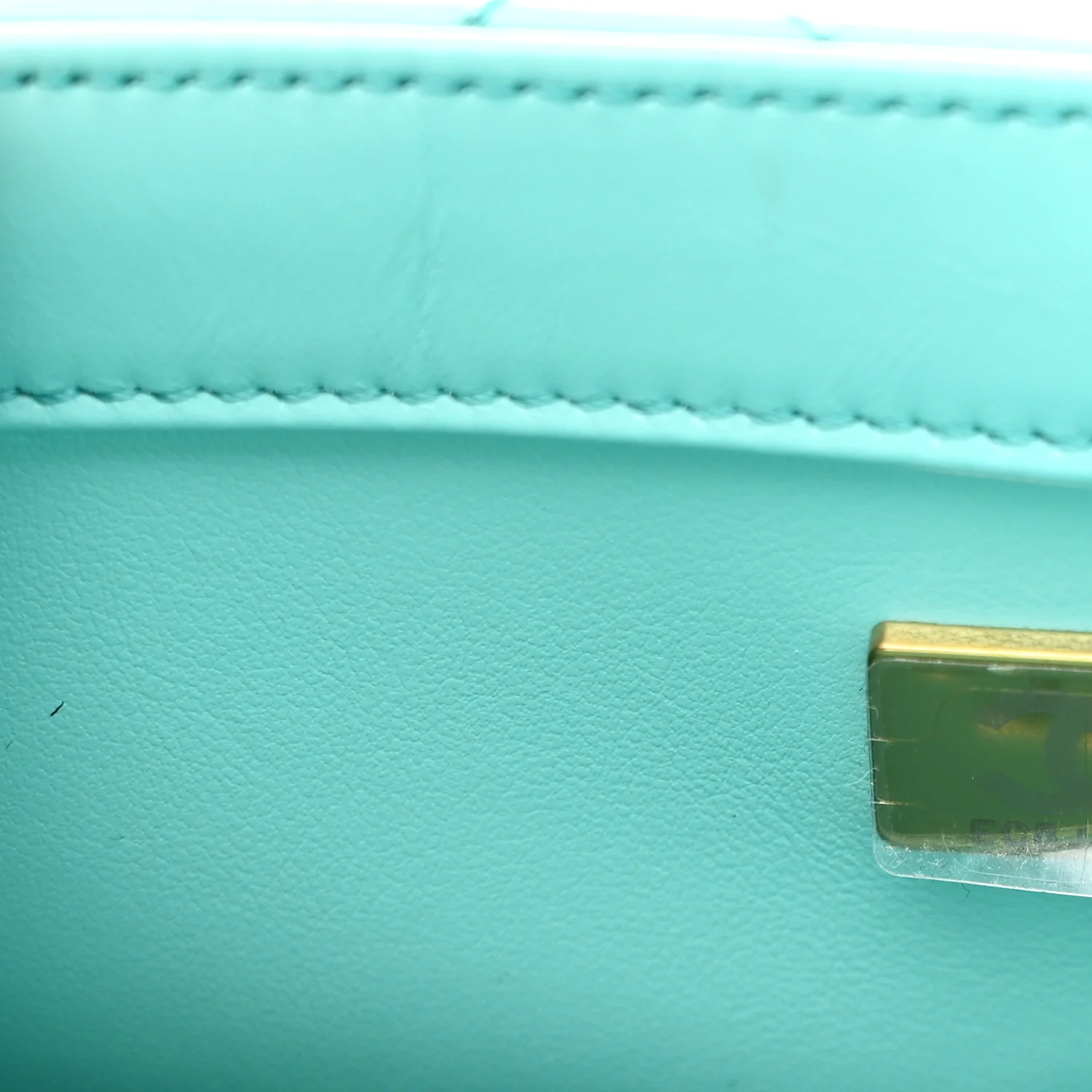 Calfskin Quilted Mini Perfect Fit Flap Turquoise - Image 7