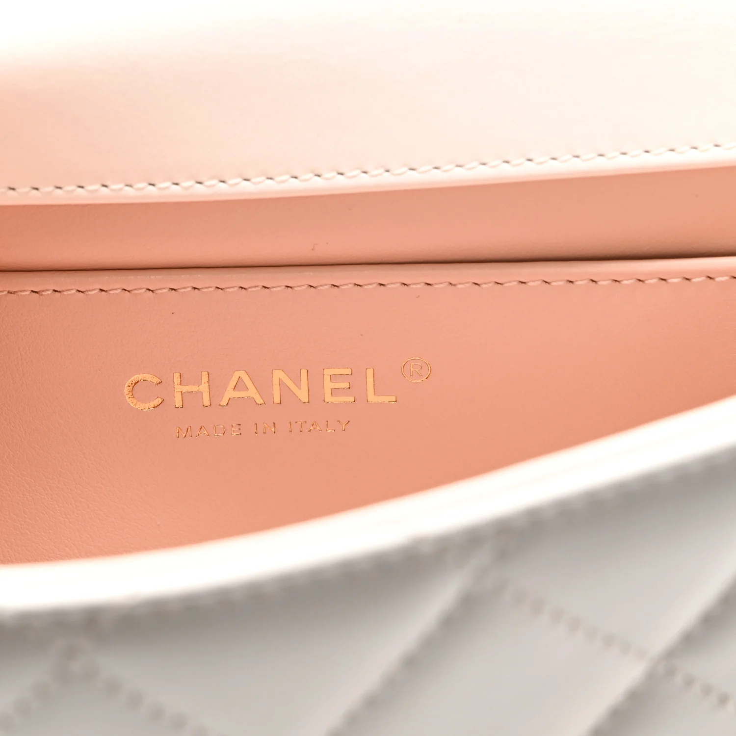 Calfskin Quilted Mini Perfect Fit Flap White - Image 6