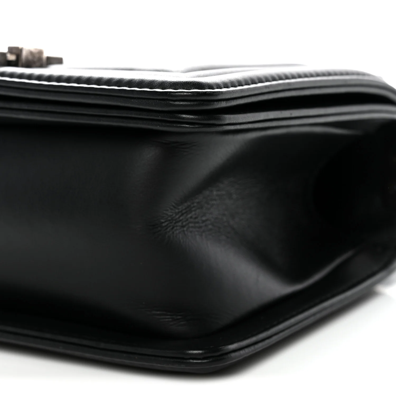 Calfskin Quilted Small Boy Flap Black - Image 10