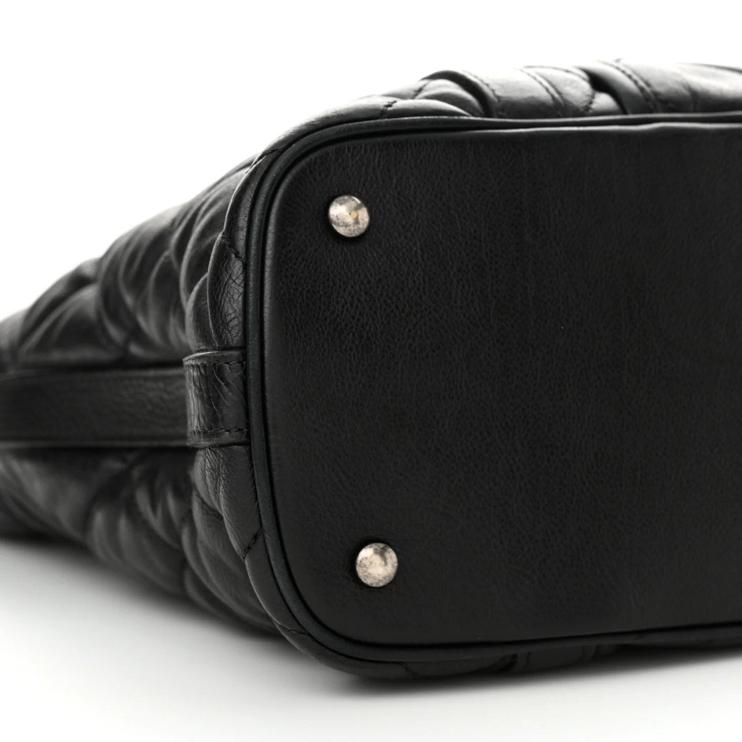 Calfskin Quilted Small Casual Riviera Tote Black - Image 10