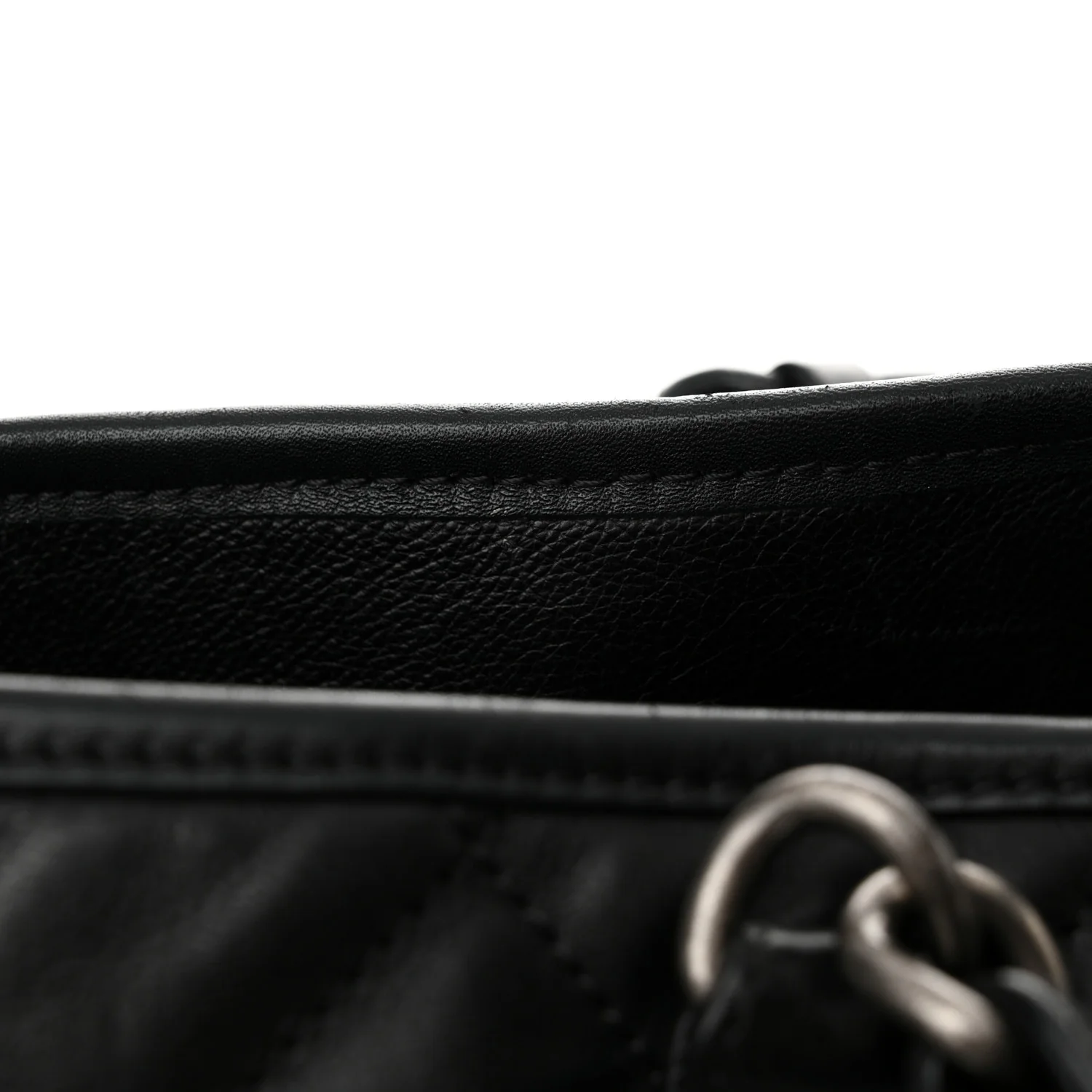 Calfskin Quilted Small Casual Riviera Tote Black - Image 13