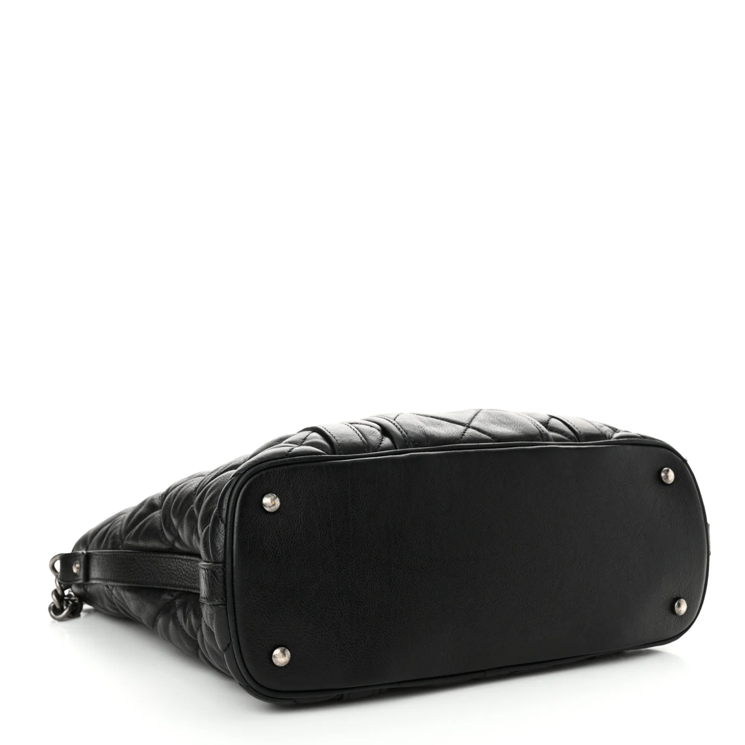 Calfskin Quilted Small Casual Riviera Tote Black - Image 4