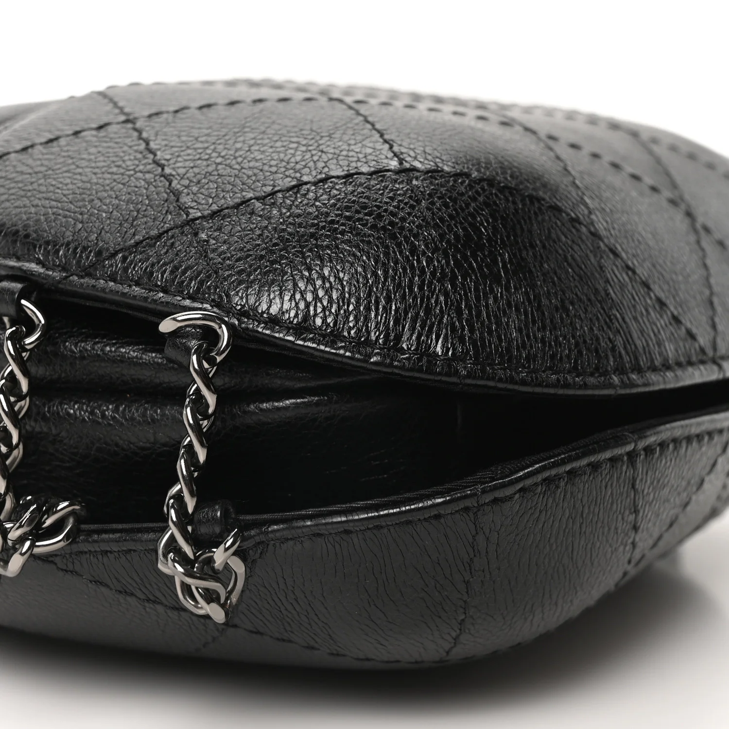 Calfskin Quilted Small Gabrielle Bucket Black - Image 9