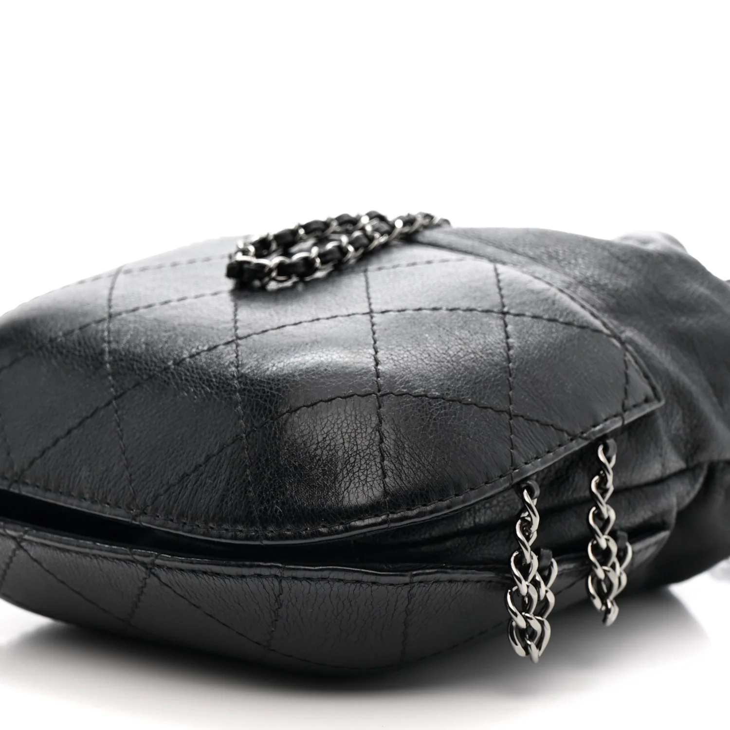 Calfskin Quilted Small Gabrielle Bucket Black - Image 10