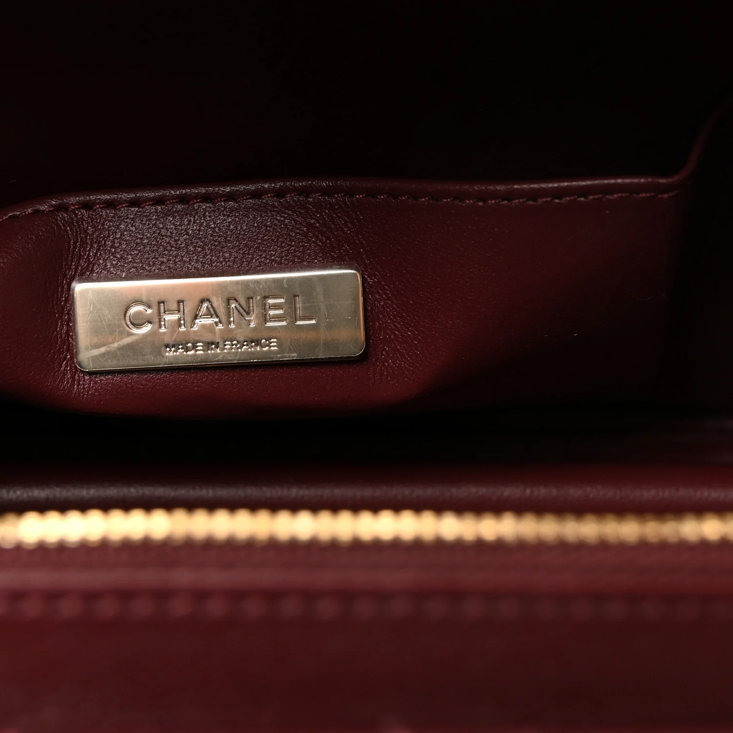 Calfskin Quilted Studded Square Vanity Case Burgundy - Image 6