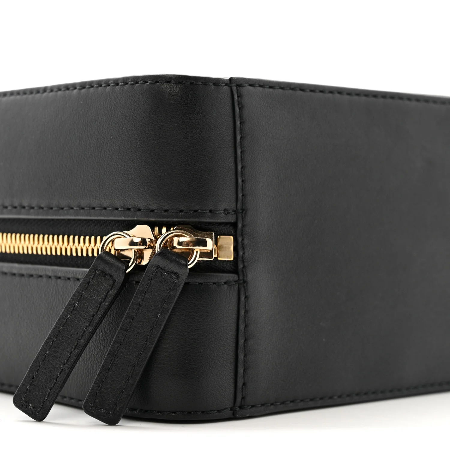 Calfskin Quilted Travel Kit Vanity Case Black - Image 9