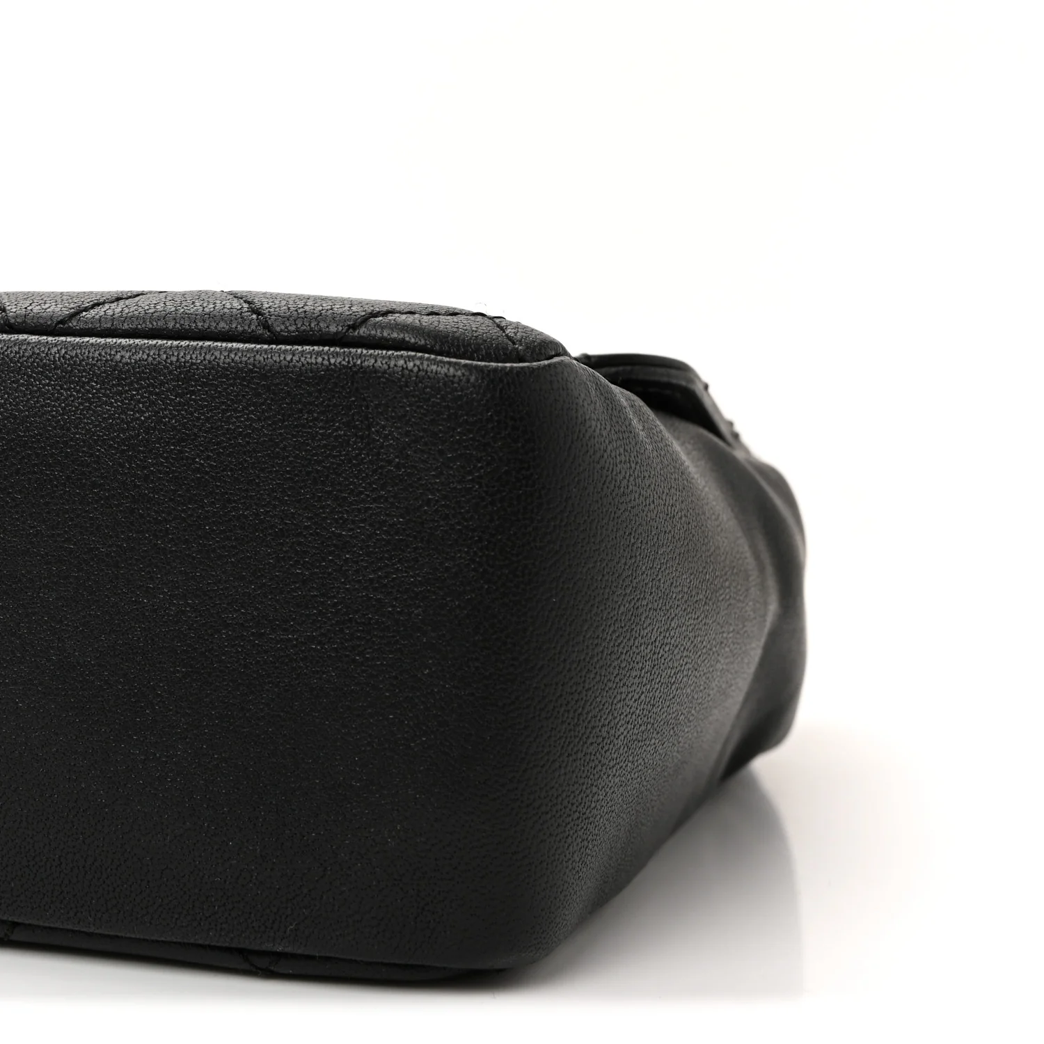 Calfskin Quilted Turn And Lock Flap Bag Black - Image 10