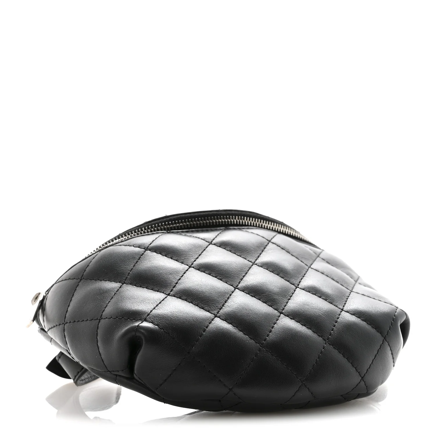 Calfskin Quilted Waist Belt Bag Black - Image 4