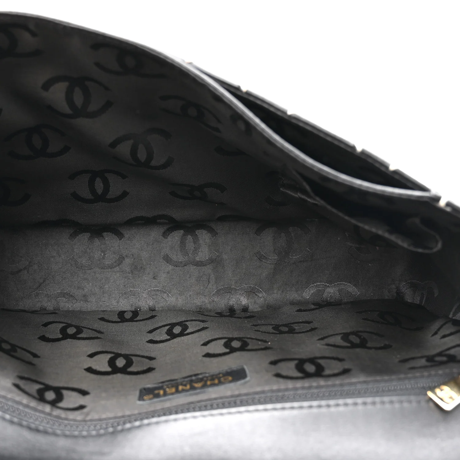 Calfskin Quilted Wild Stitch Large Top Handle Flap Black - Image 5