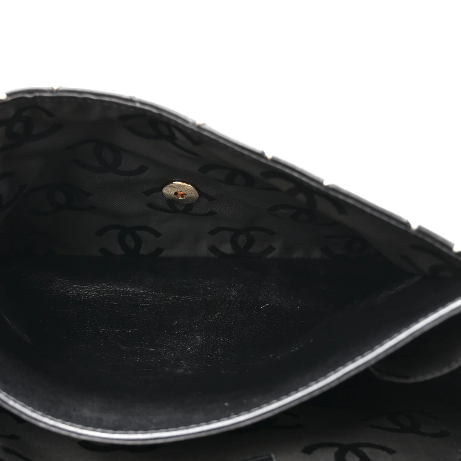 Calfskin Quilted Wild Stitch Large Top Handle Flap Black - Image 6