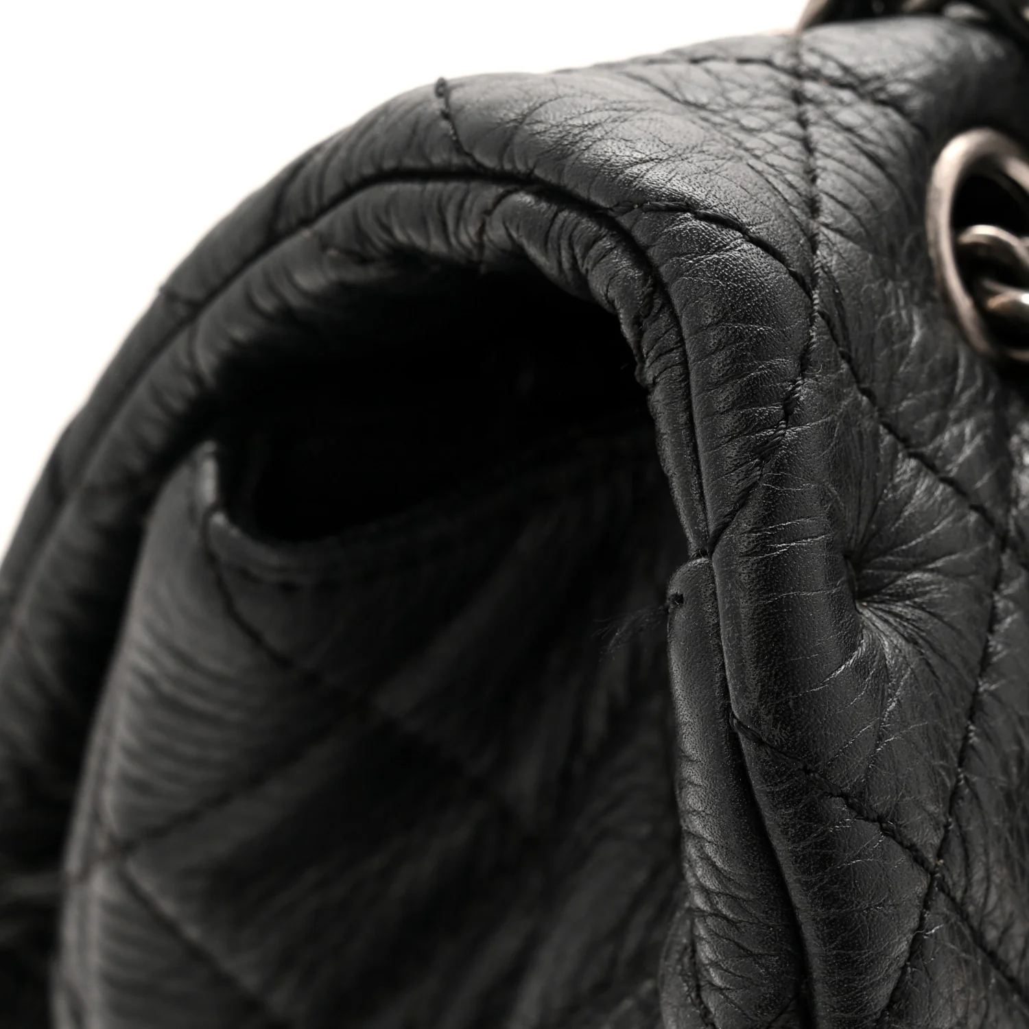 Calfskin Quilted XXL Travel Flap Bag Black - Image 12