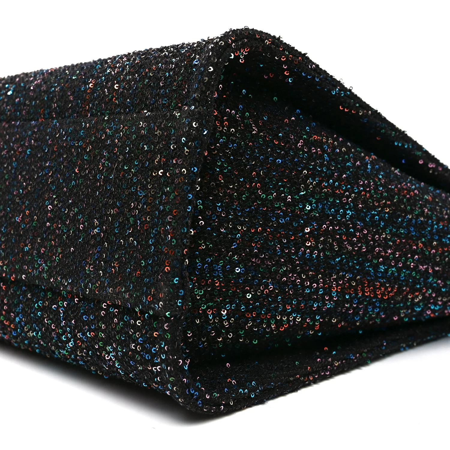 Calfskin Sequin Small Deauville Tote Black - Image 10