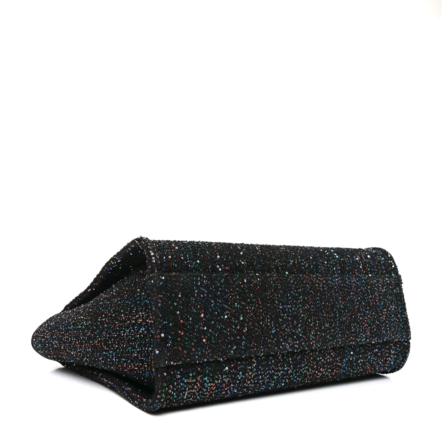 Calfskin Sequin Small Deauville Tote Black - Image 4