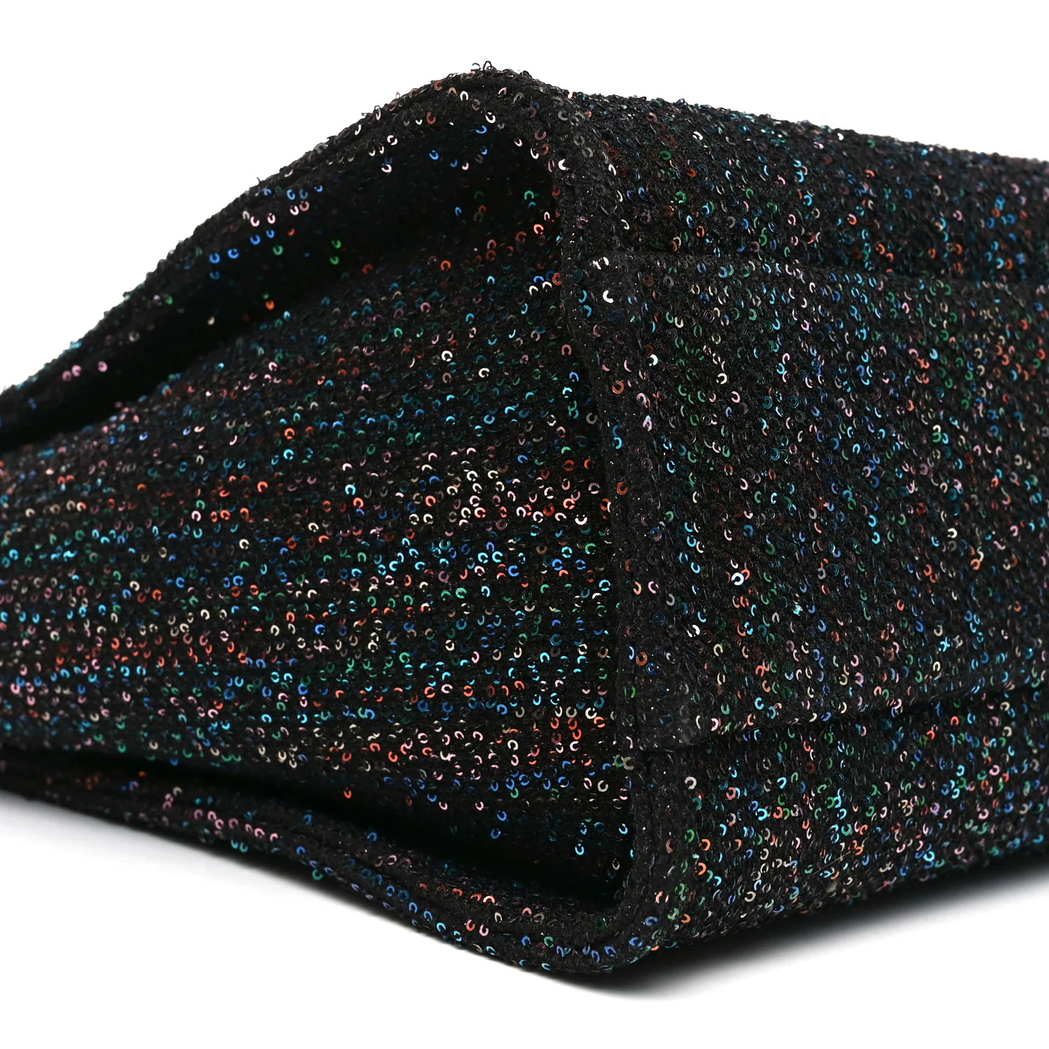 Calfskin Sequin Small Deauville Tote Black - Image 9