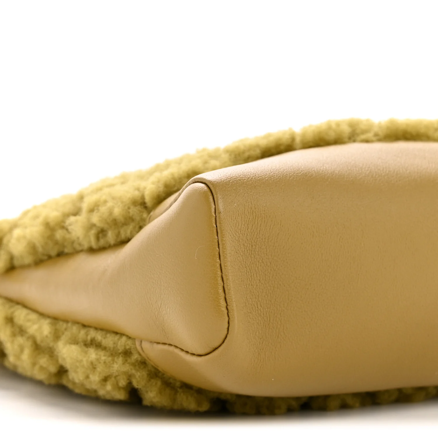 Calfskin Shearling Quilted Mini 31 Shopping Bag Green - Image 9