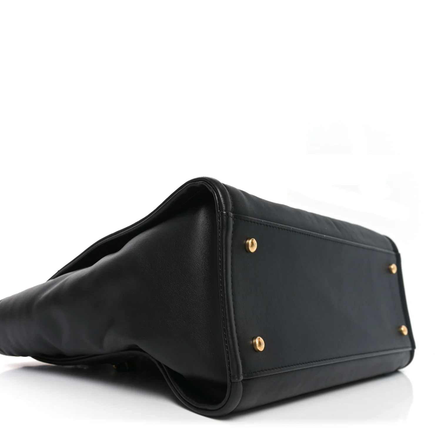 Calfskin Small Deauville Tote Black - Image 10