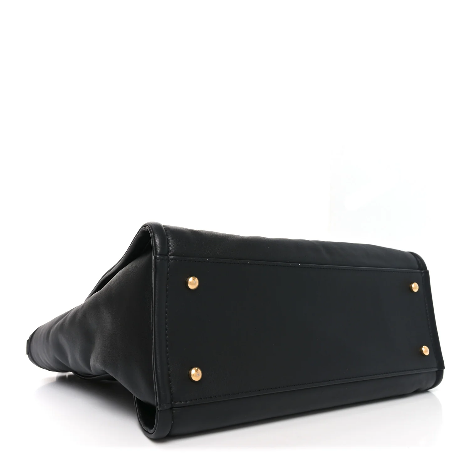 Calfskin Small Deauville Tote Black - Image 5