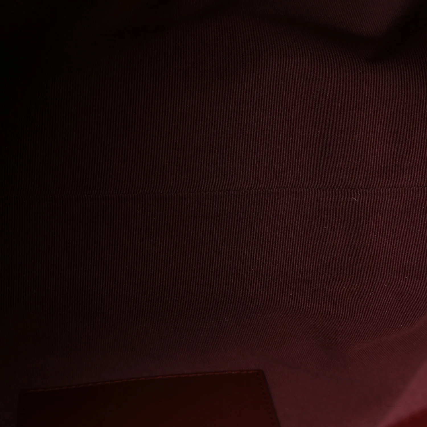 Calfskin Stitched Shopping Bag Burgundy - Image 5