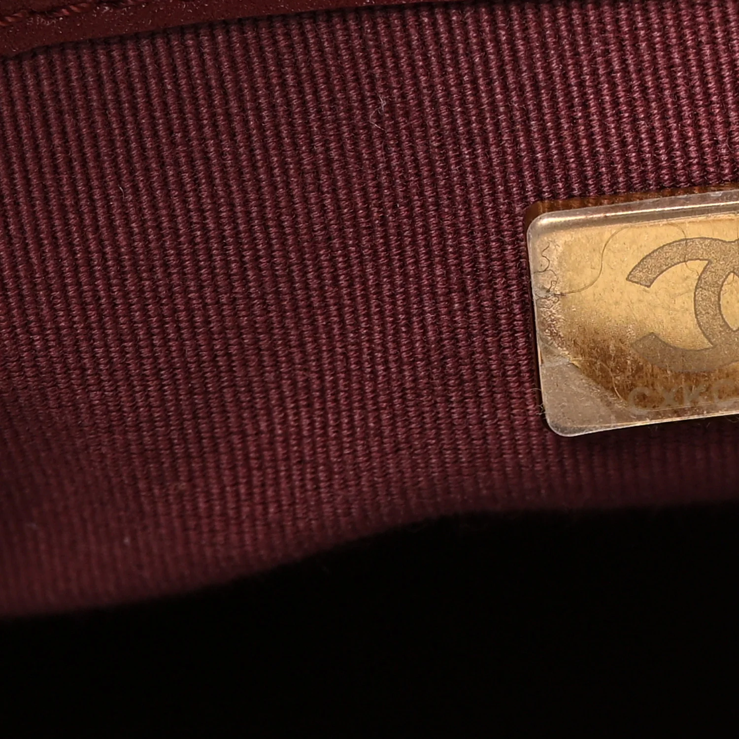 Calfskin Stitched Shopping Bag Burgundy - Image 7