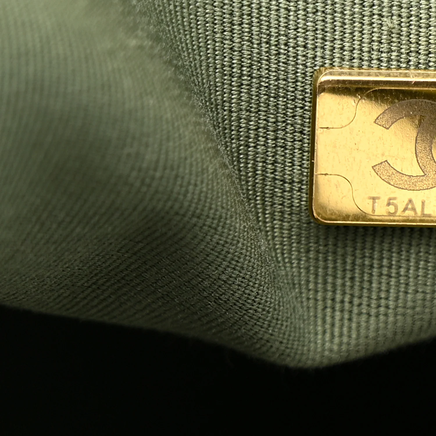 Calfskin Stitched Shopping Bag Khaki - Image 7