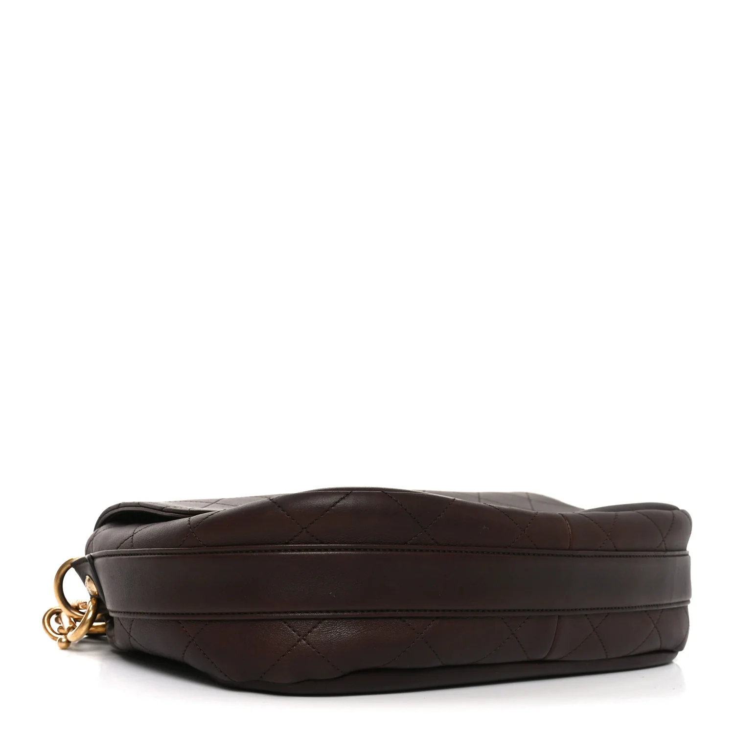 Calfskin Stitched Small Paris in Rome Messenger Brown - Image 4