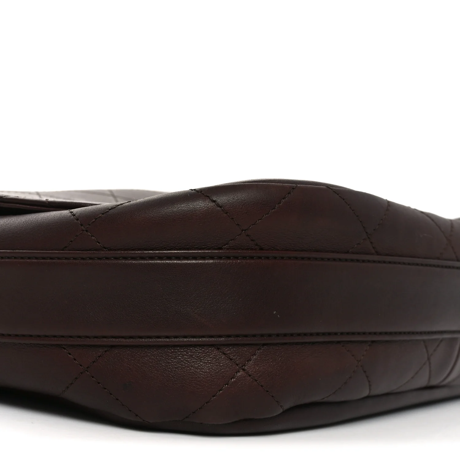 Calfskin Stitched Small Paris in Rome Messenger Brown - Image 9