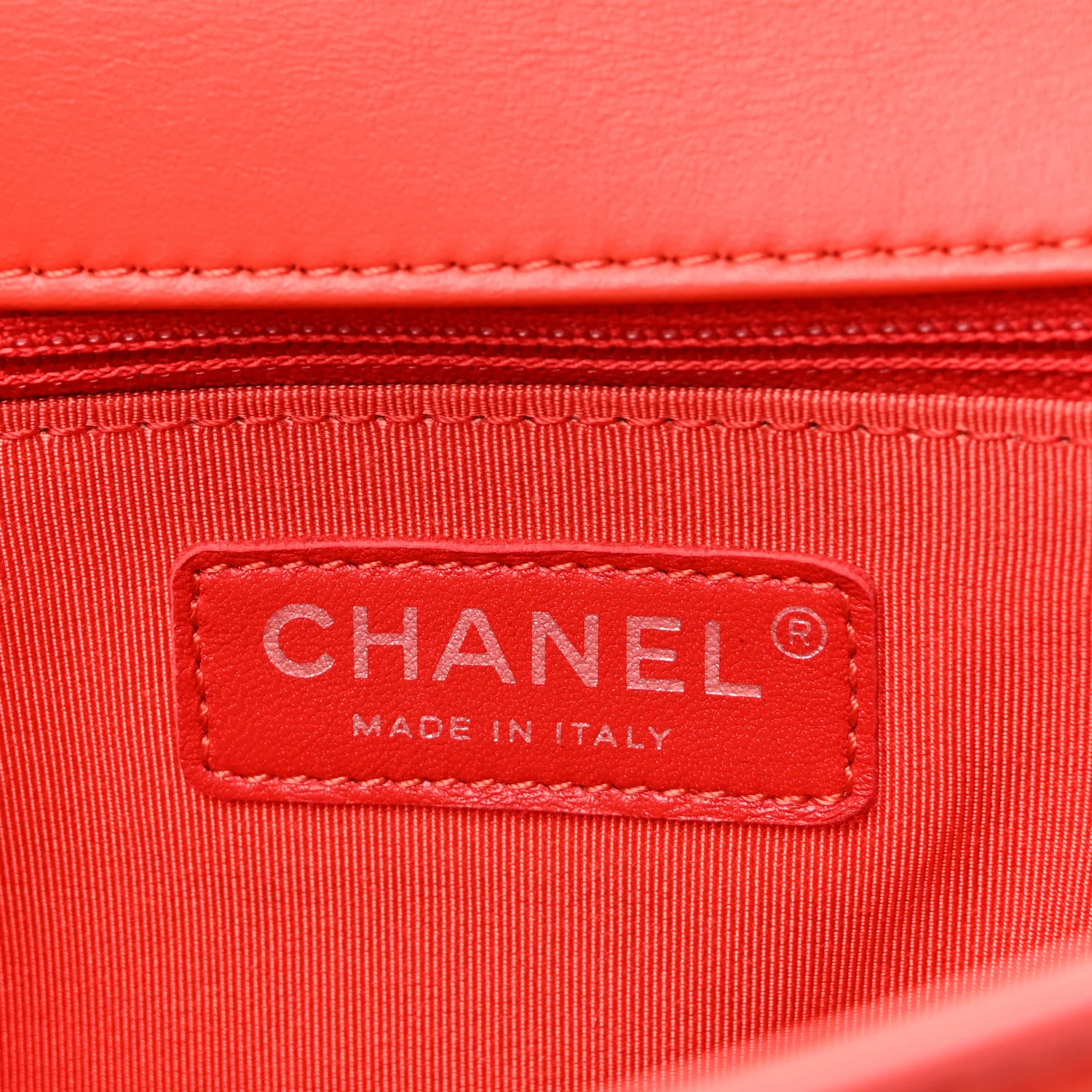 Calfskin Stitched Small Ring My Bag Flap Crossbody Red - Image 6