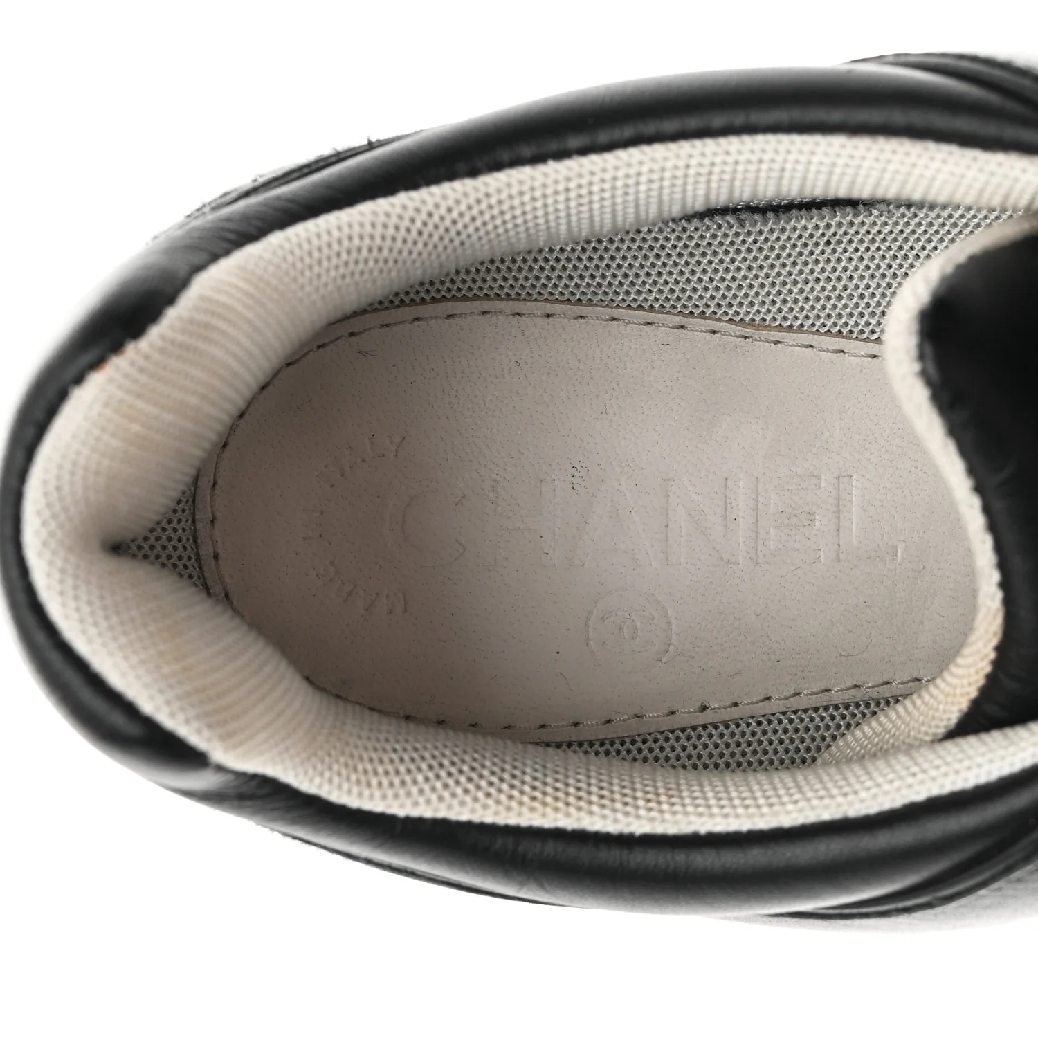 Calfskin Tweed CC Sneakers 41 Black White - Image 9