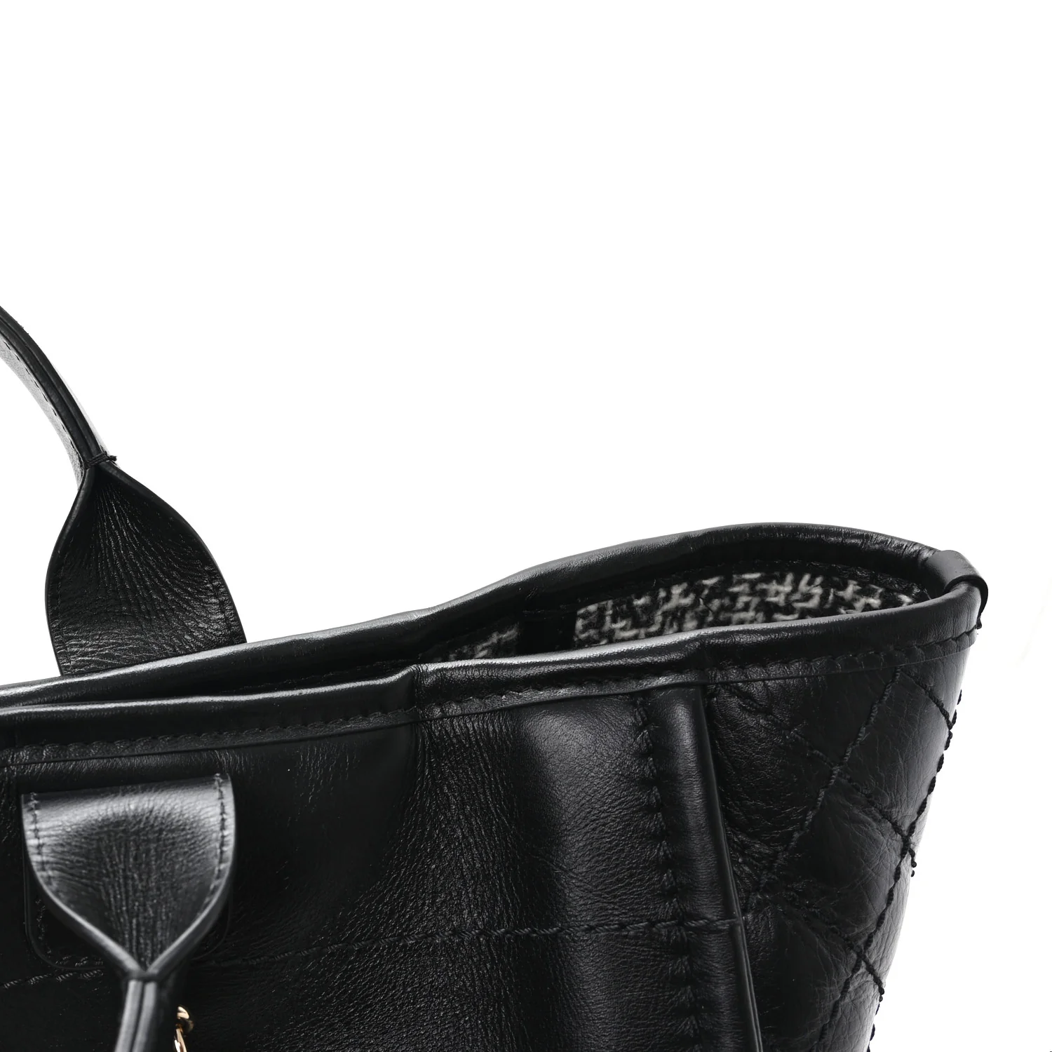 Calfskin Tweed Medium Deauville Tote Black Multicolor - Image 11