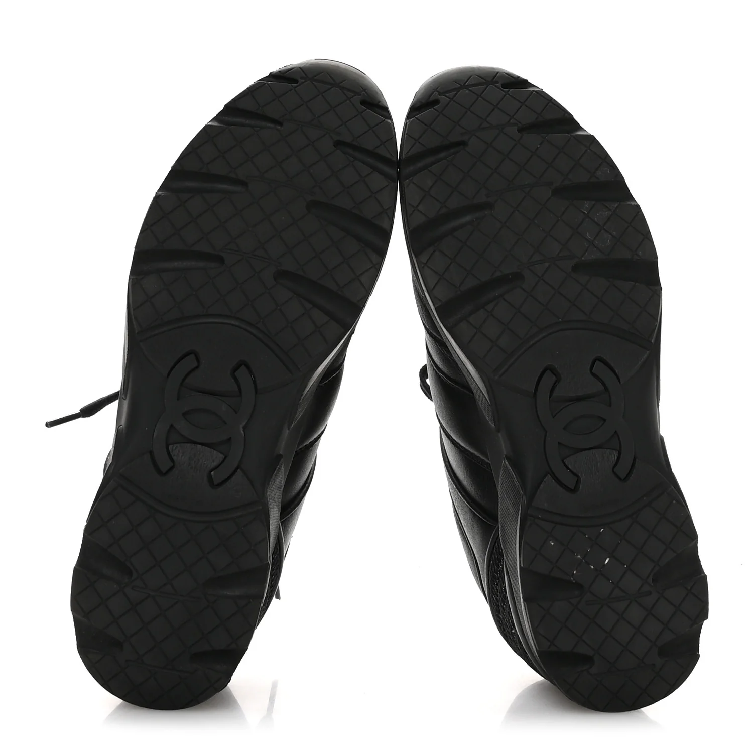 Calfskin Tweed Womens Sneakers 37 Black - Image 6