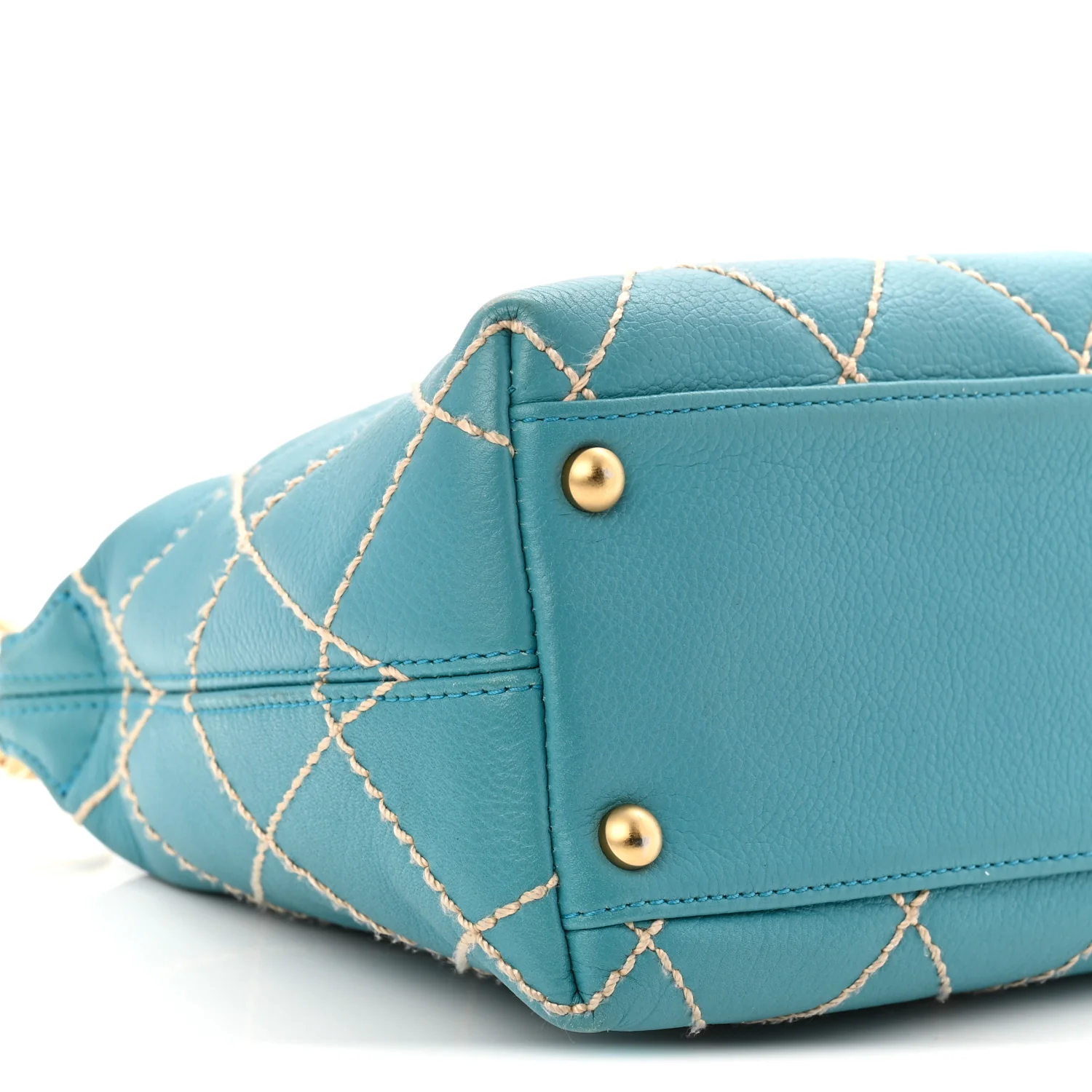 Calfskin Wild Stitch Surpique Hobo Blue - Image 9