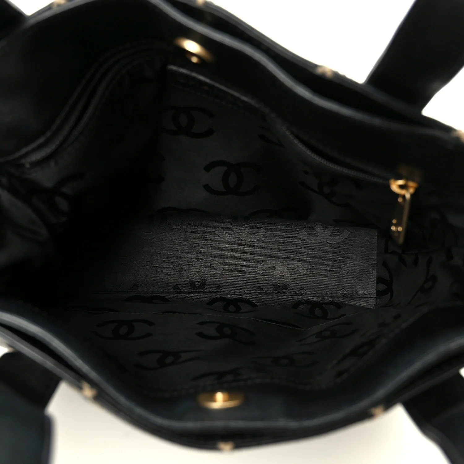 Calfskin Wild Stitch Tote Black - Image 5