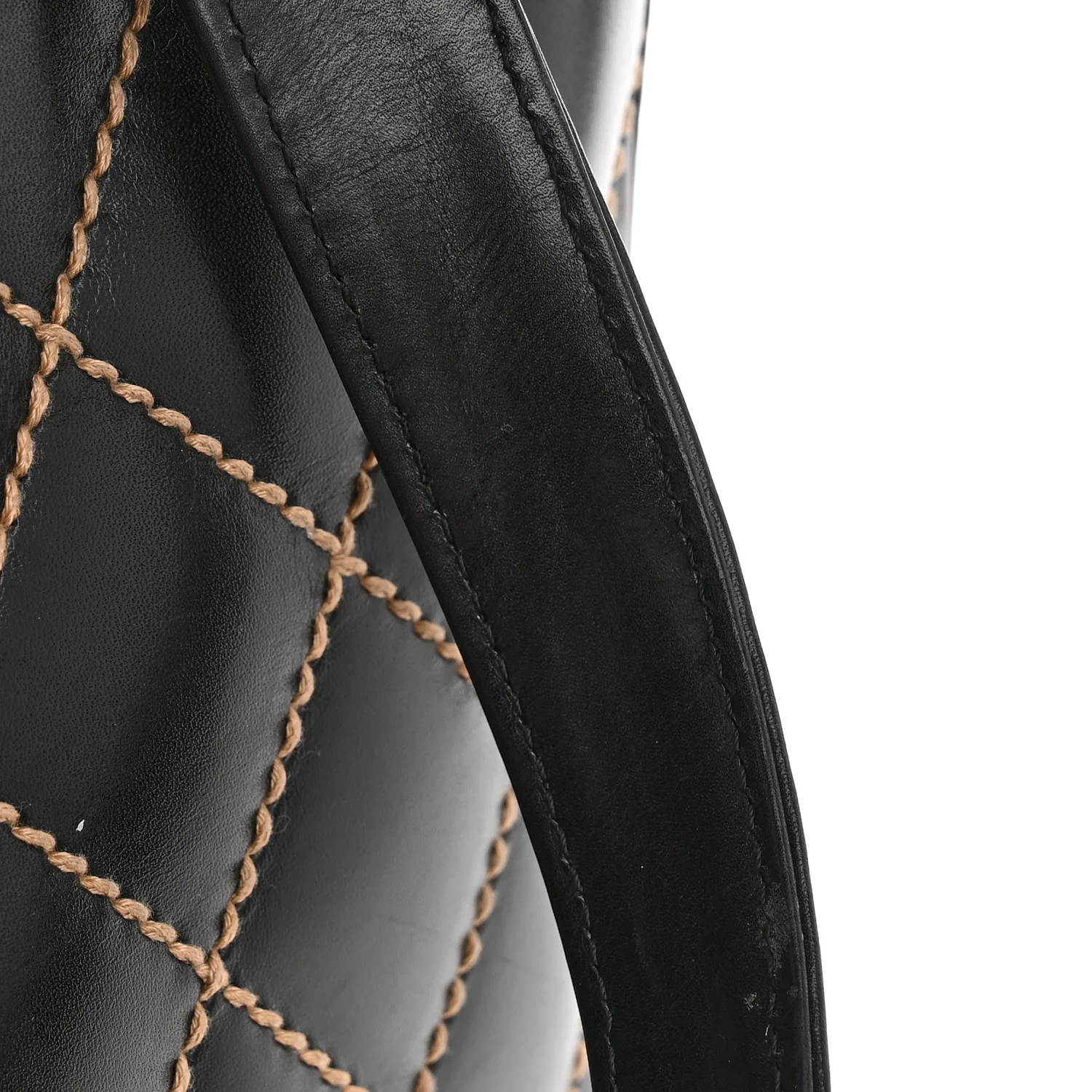 Calfskin Wild Stitch Vertical Top Handle Bag Black - Image 14
