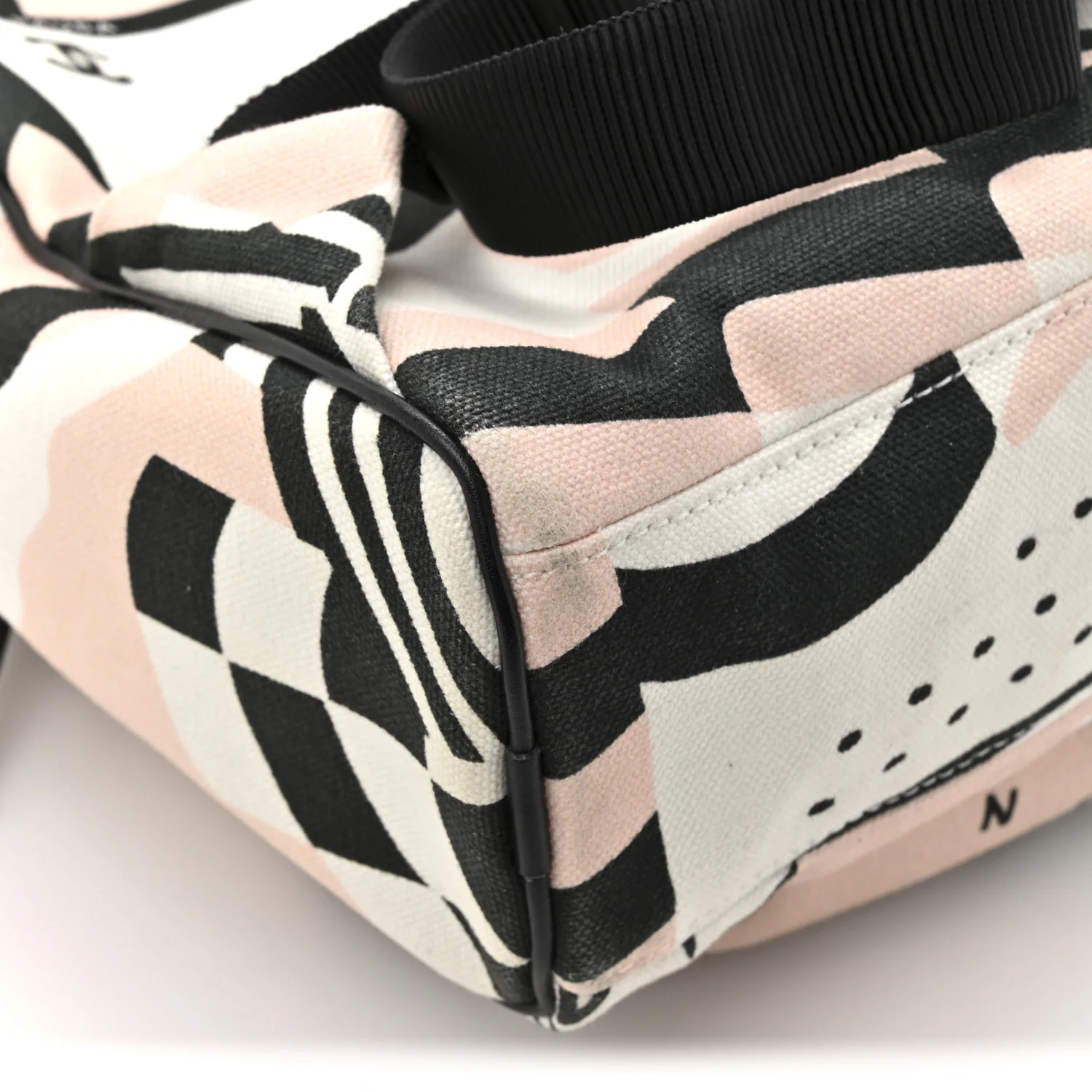 Canvas Cruise La Pausa Print Backpack Pink White Black - Image 12
