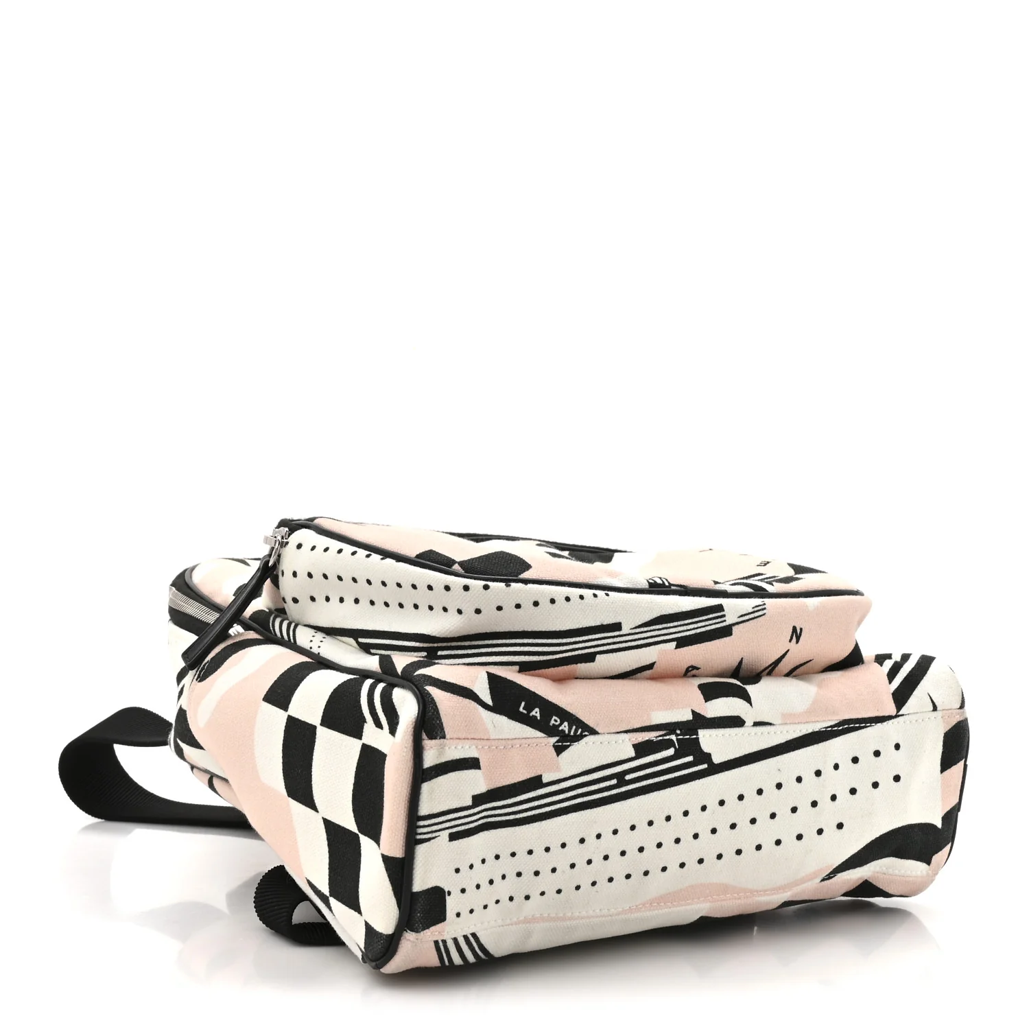 Canvas Cruise La Pausa Print Backpack Pink White Black - Image 4