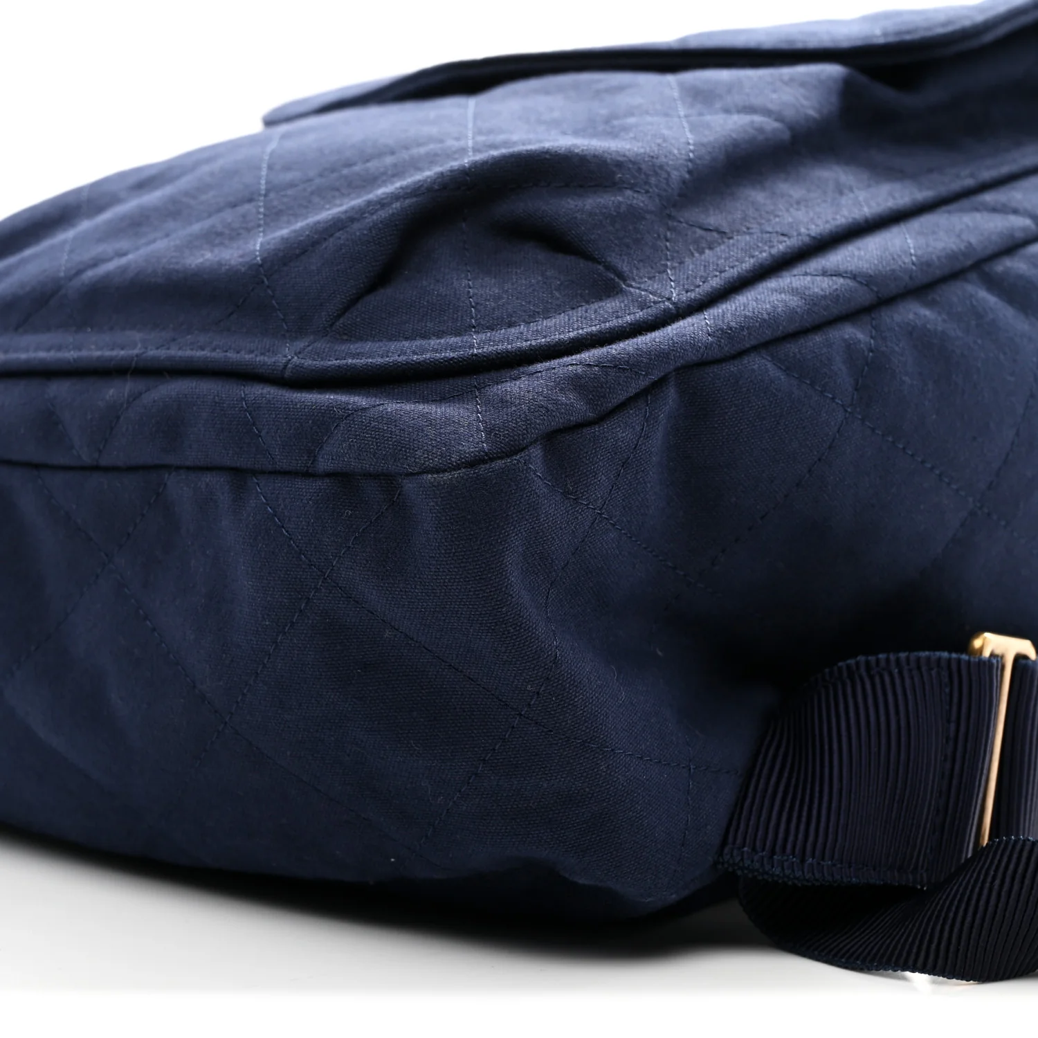 Canvas Double Waist Bag Backpack Blue - Image 14
