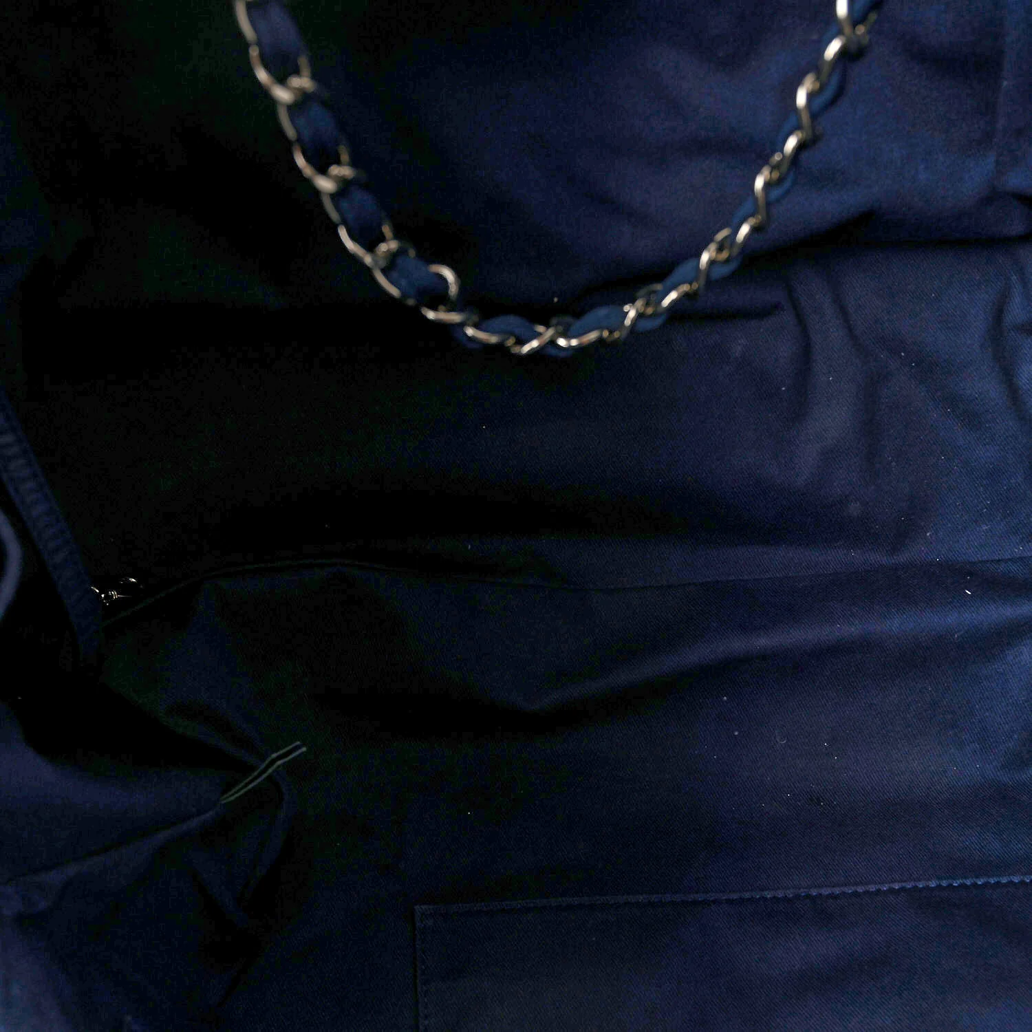 Canvas Extra Large Deauville Tote Blue - Image 5