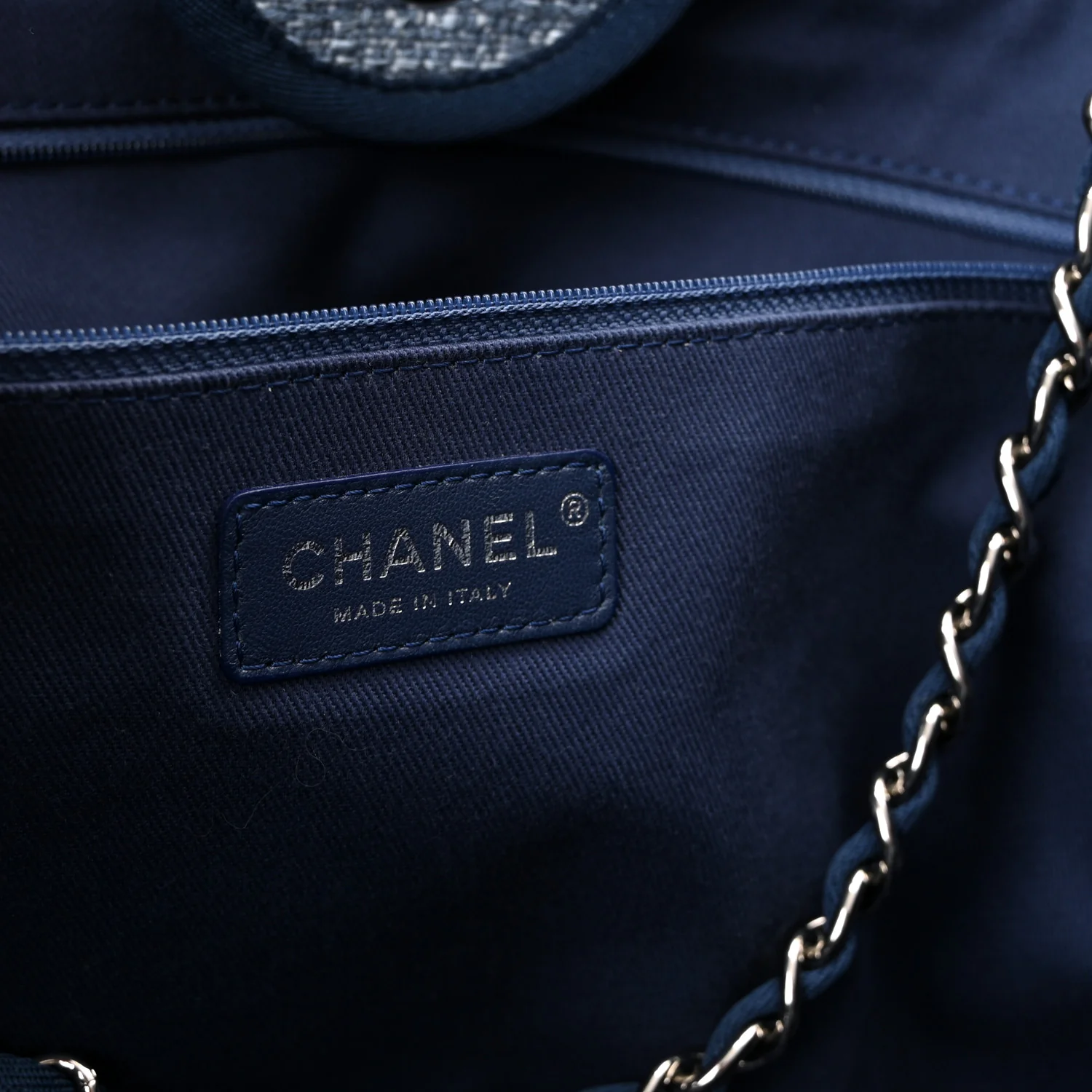 Canvas Extra Large Deauville Tote Blue - Image 6