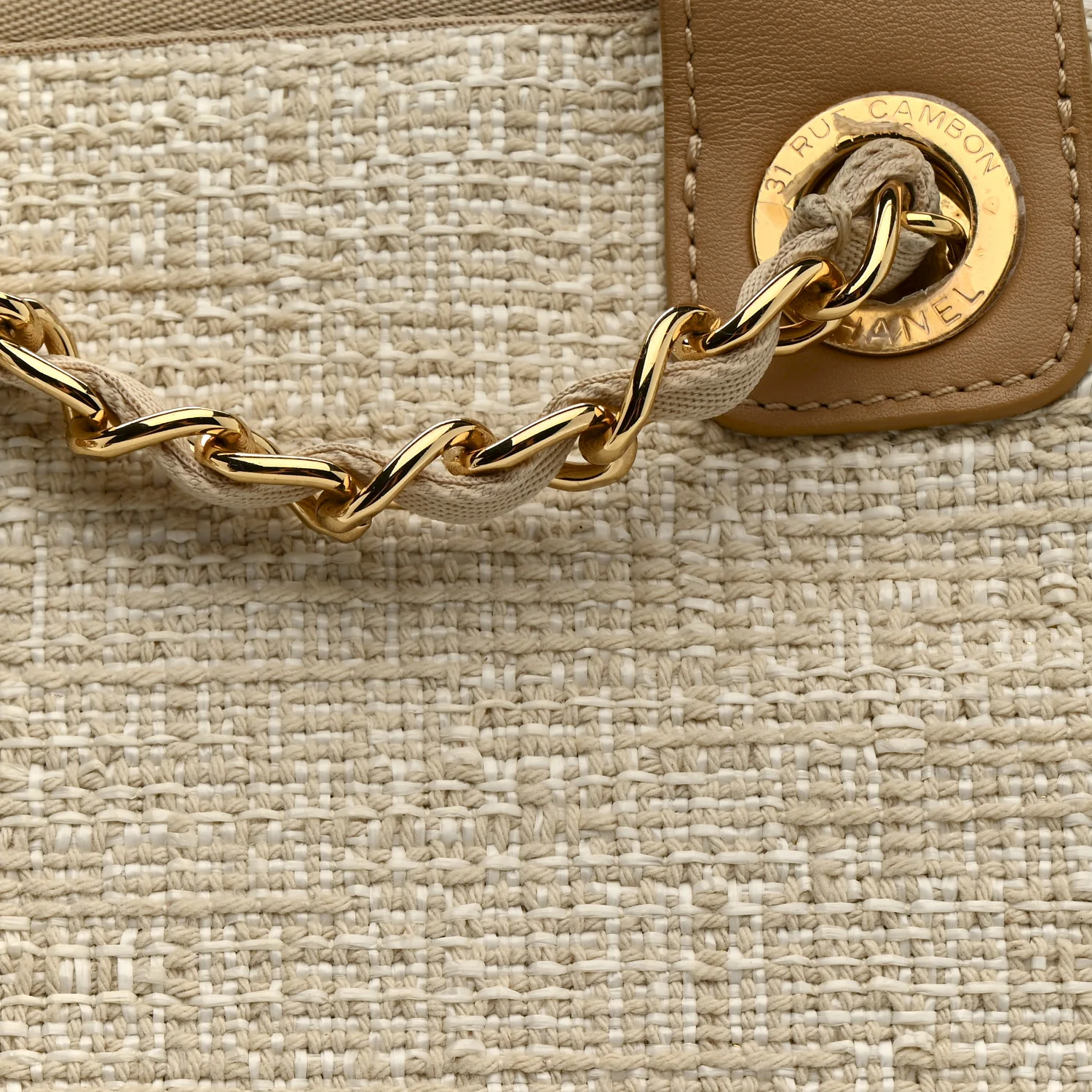 Canvas Medium Deauville Tote Light Beige - Image 14
