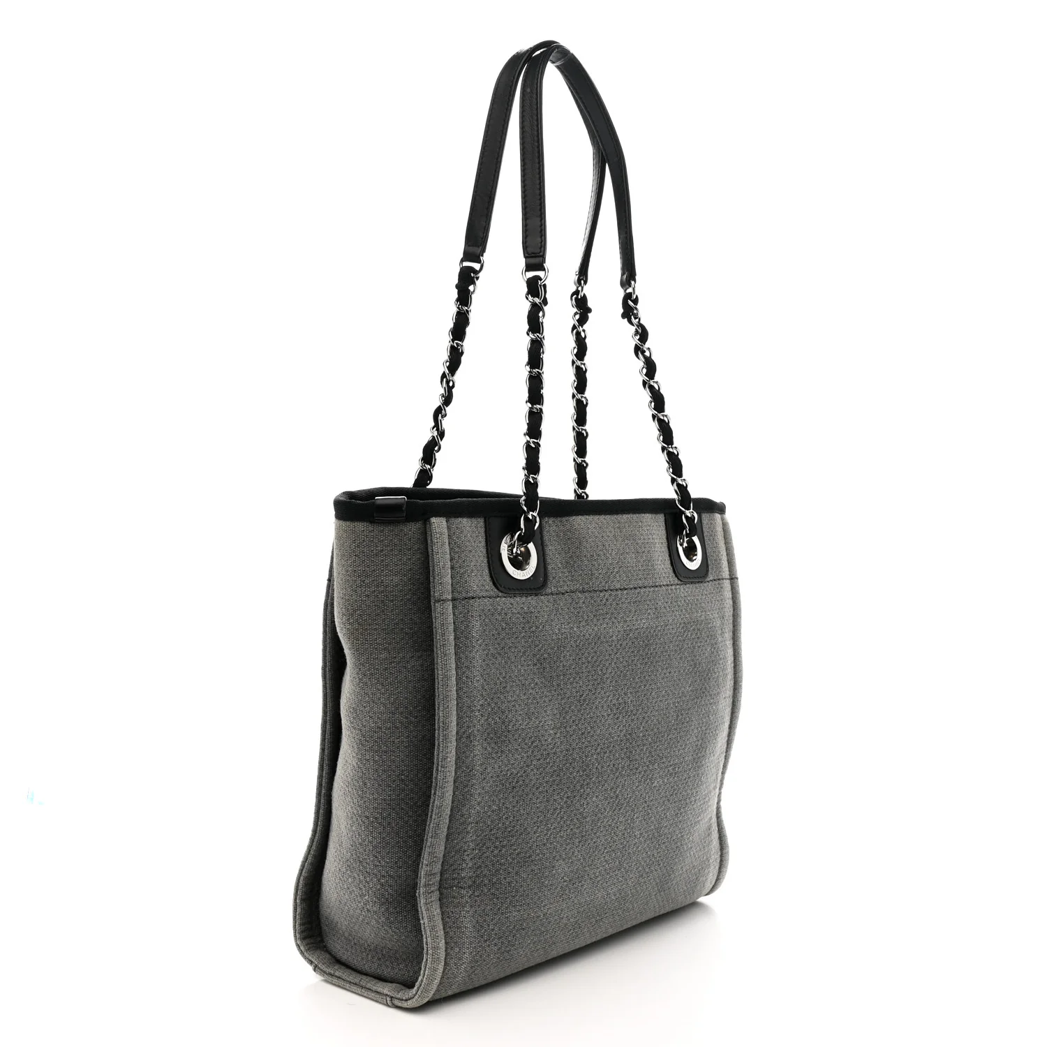 Canvas Mini Deauville Tote Dark Grey - Image 3