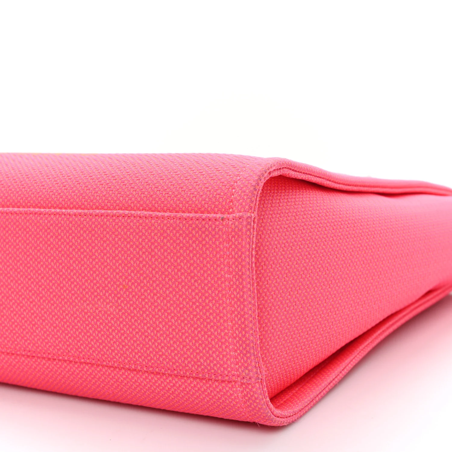 Canvas Mini Deauville Tote Pink Orange - Image 10