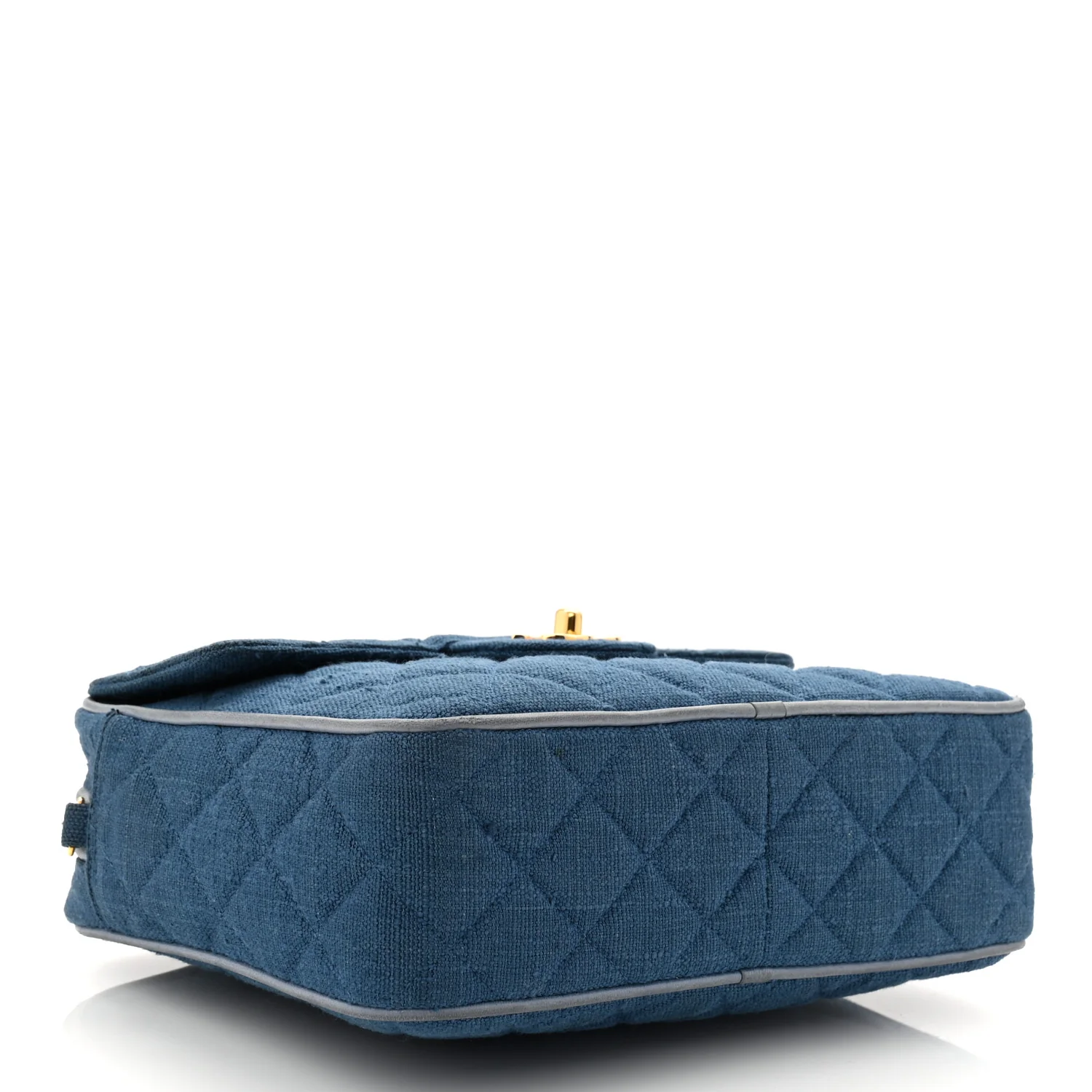 Canvas Quilted CC Tassel Camera Bag Blue - Image 4