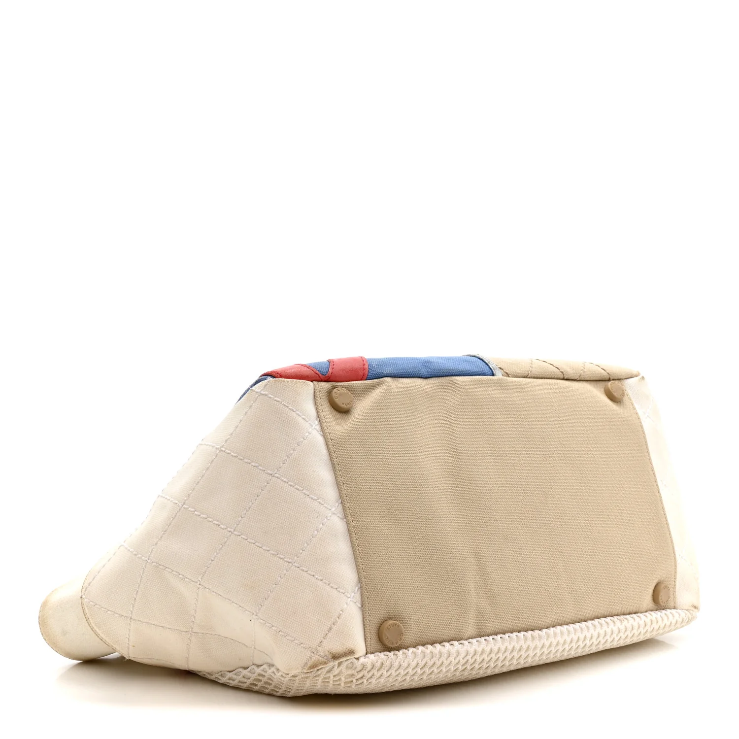 Canvas Quilted N°5 Shopping Tote Beige - Image 4
