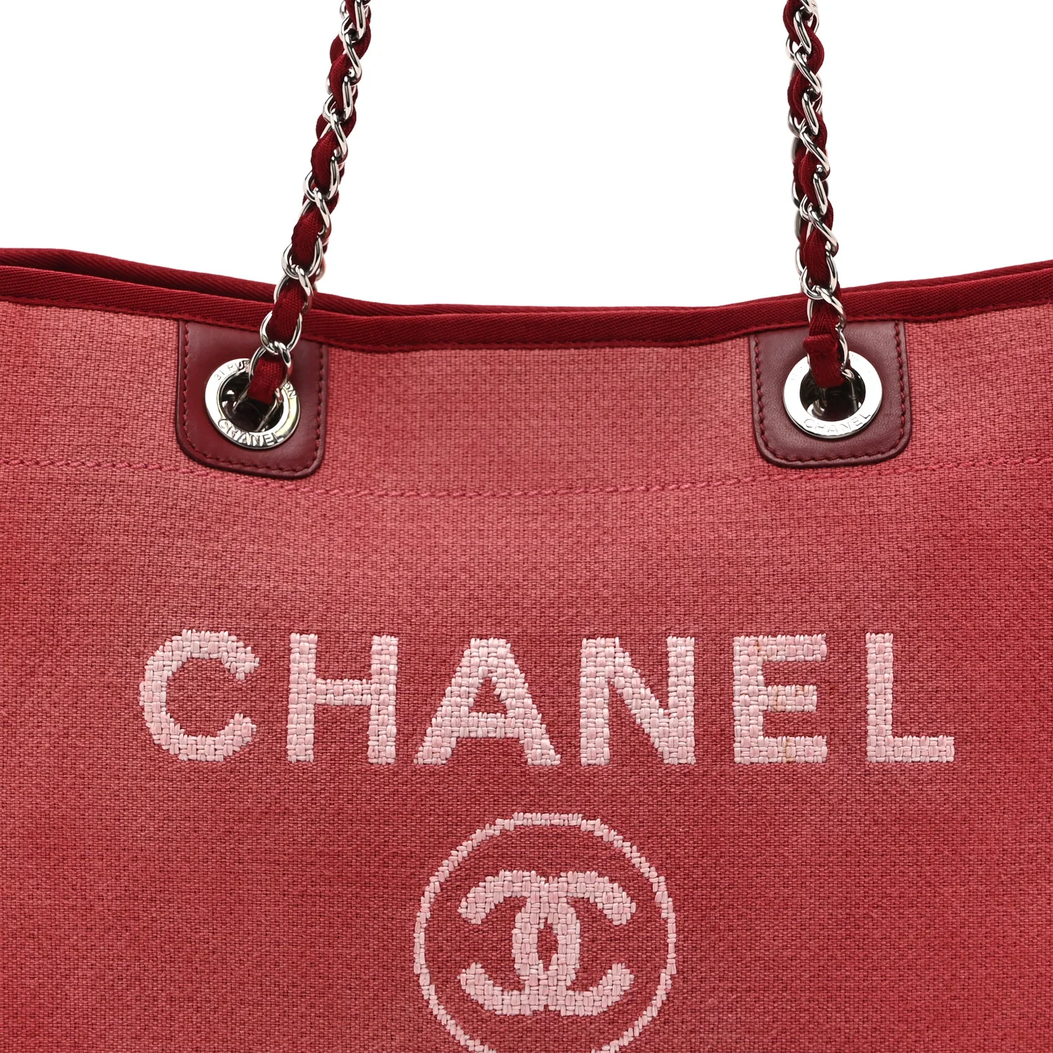 Canvas Small Deauville Tote Red - Image 8