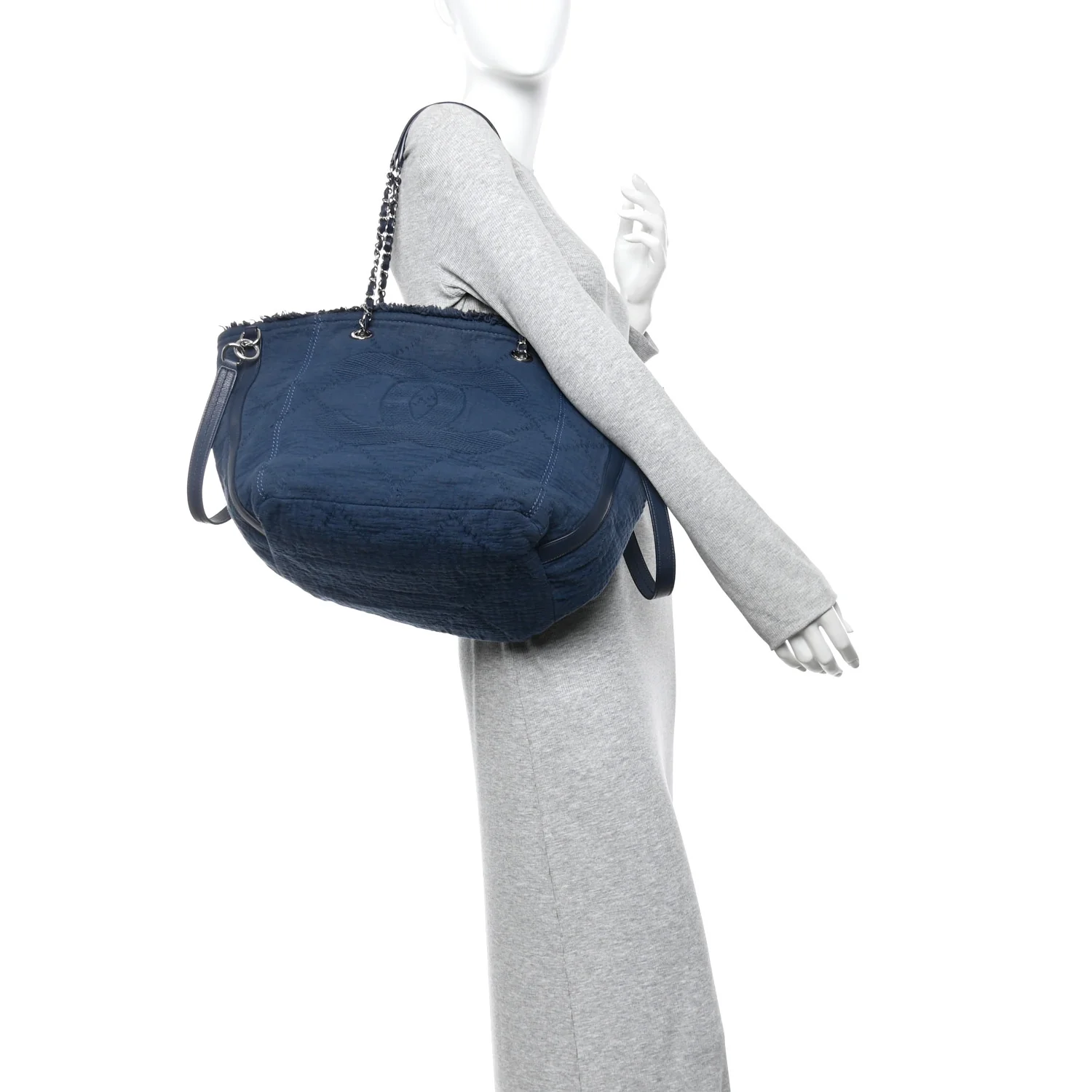 Canvas Small Double Face Tote Navy - Image 2