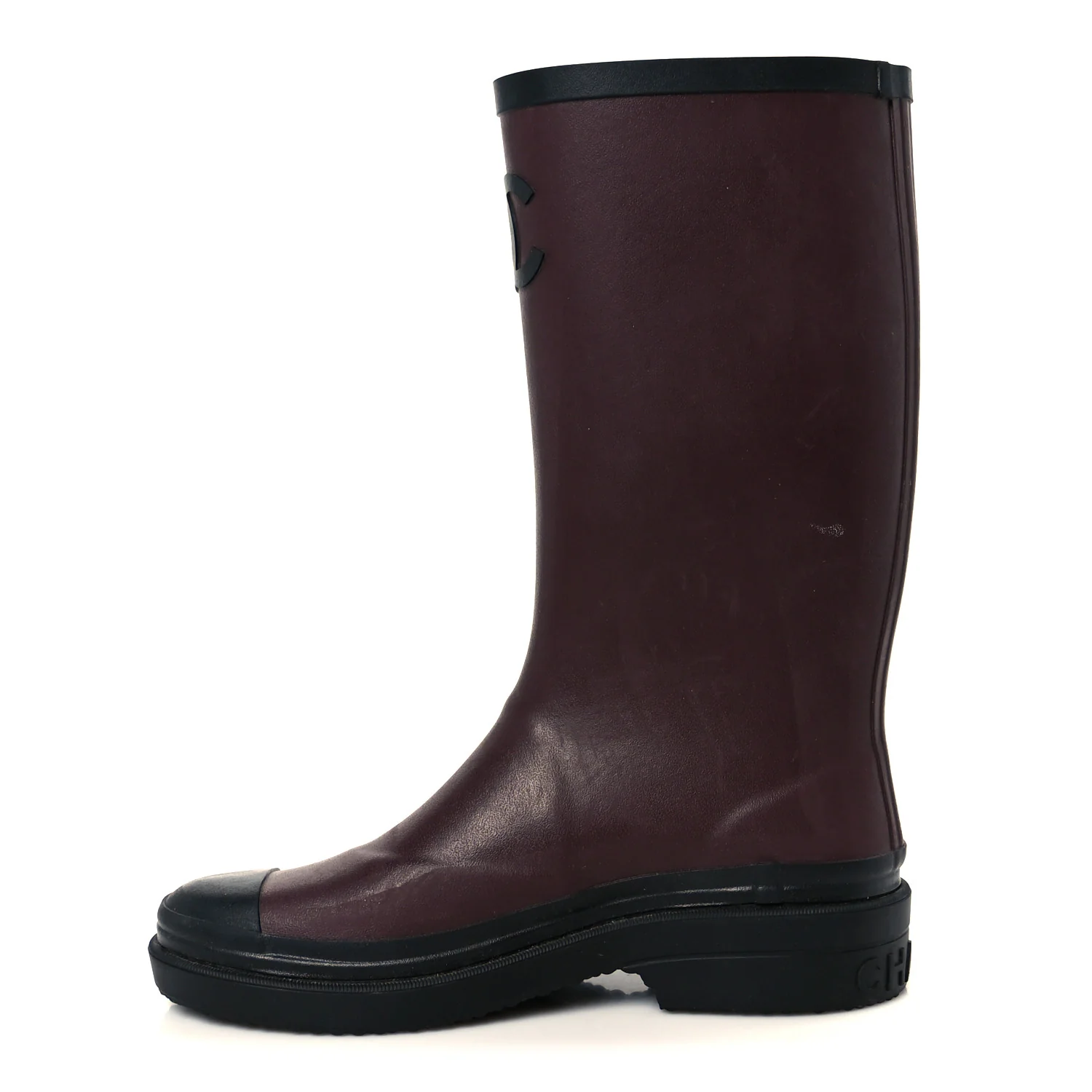Caoutchouk CC High Boots 37 Burgundy Black